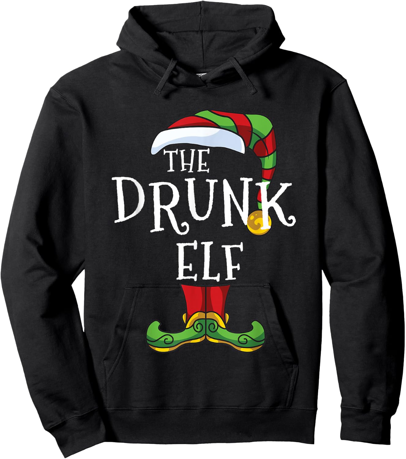 The Drunk Elf Family Matching Christmas Group Hoodie - Hoodie | Black