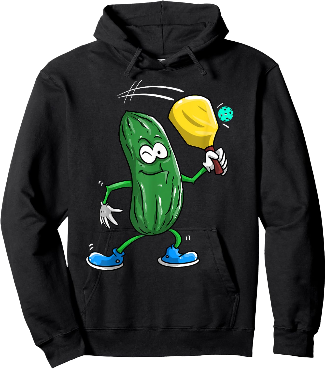 Funny Pickleball Gift Cool Pickle Lover Hoodie - Hoodie | Black