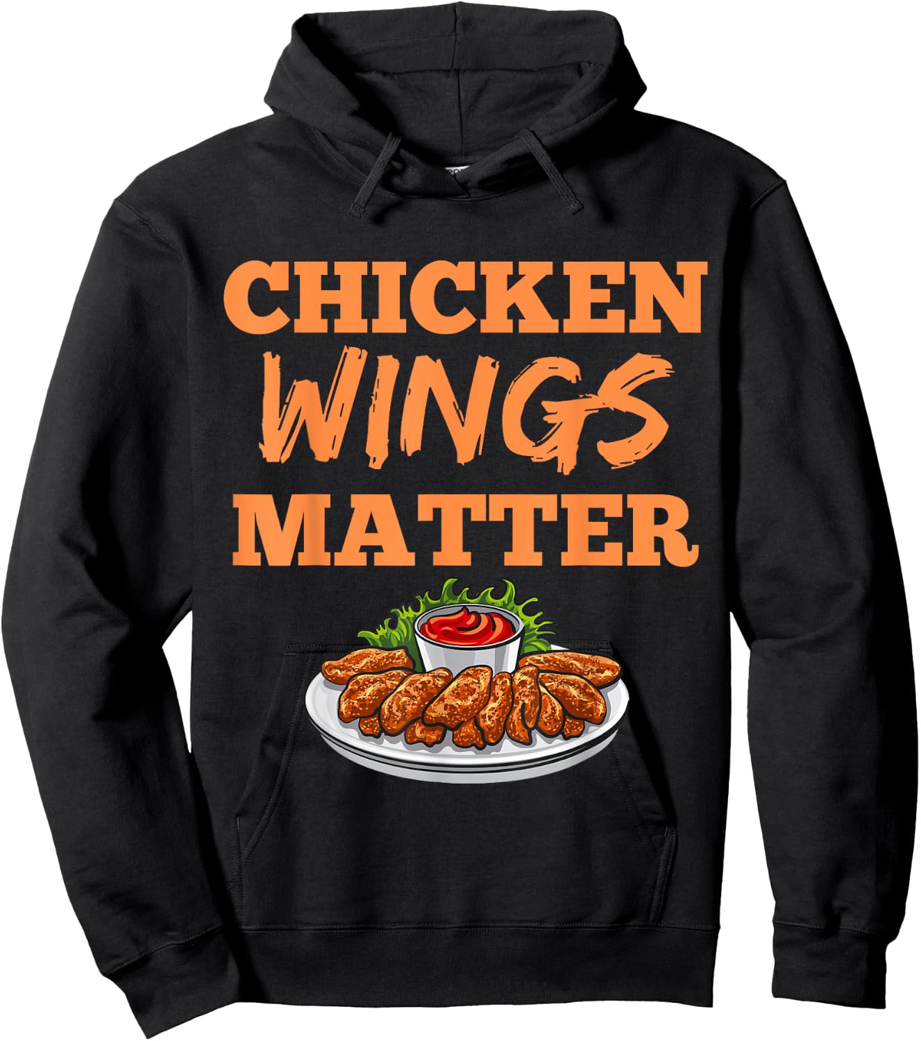 Funny Chicken Wings Eating Festival Fast Food Love Adult Hoodie - Hoodie | Black