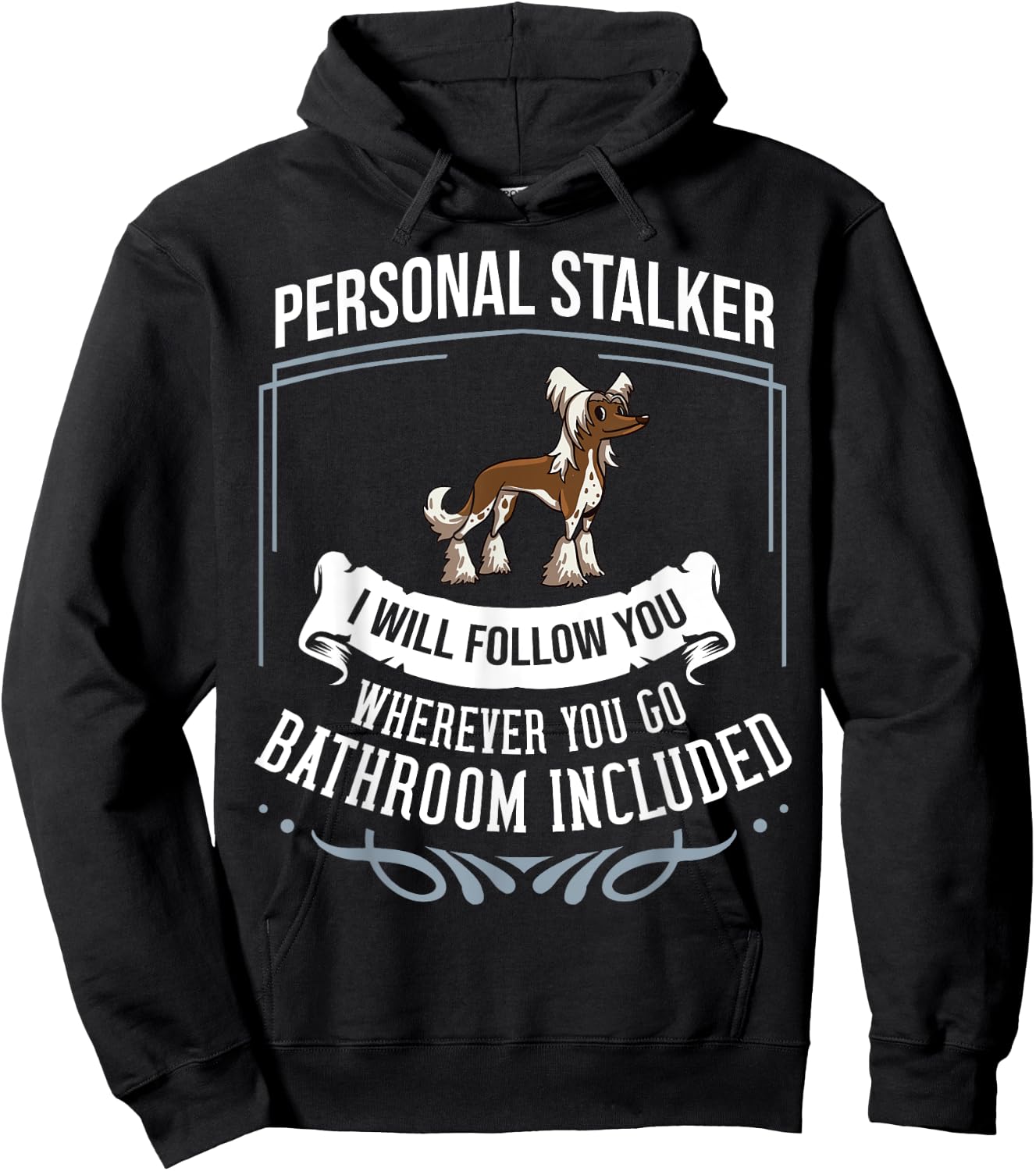 Chinese Crested Powderpuff Dog Gift Puppies Owner Lover Men Women Girls Kids Hoodie - Hoodie | Black