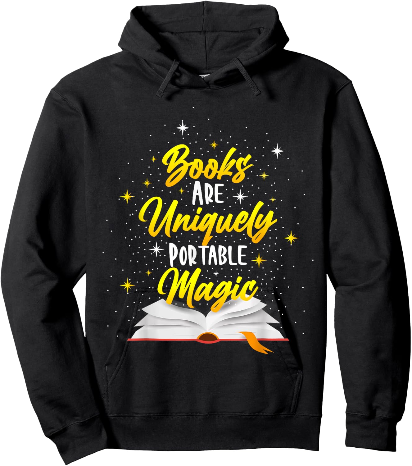 Books Are Uniquely Portable Magic Hoodie - Hoodie | Black