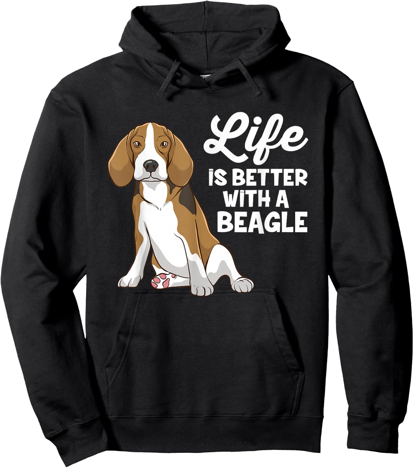Funny Beagle Dog Life Is Better With A Beagle Hoodie - Hoodie | Black