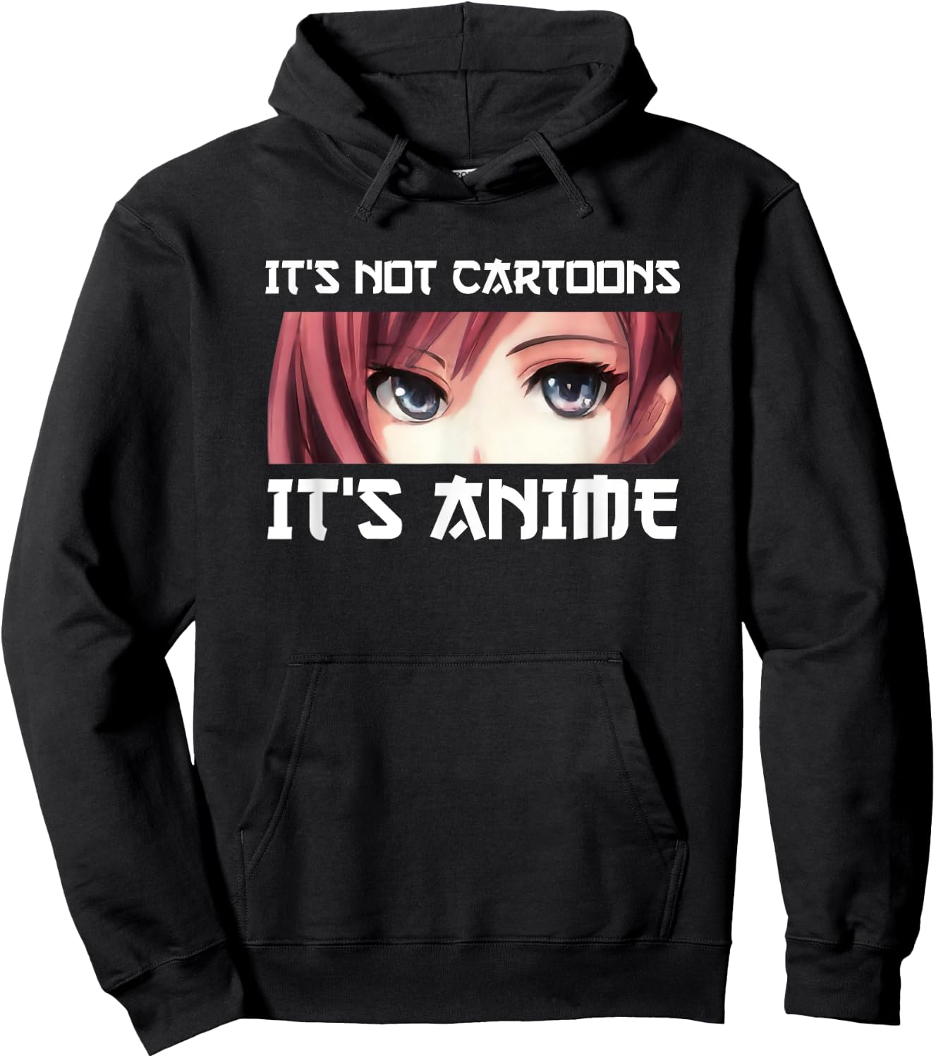 It's Not Cartoons It's Anime Small Hoodie - Hoodie | Black