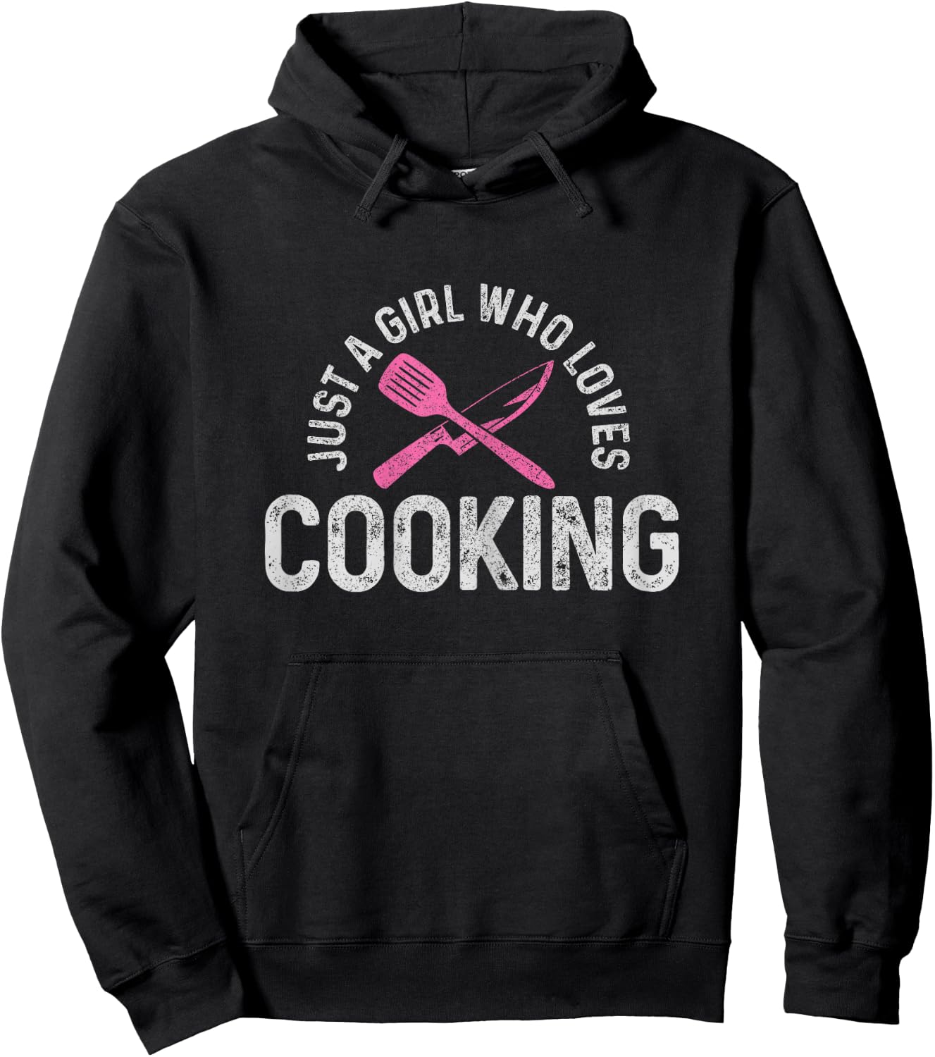 Chef Just A Girl Who Loves Cooking Cooking Chef Gift Hoodie - Hoodie | Black