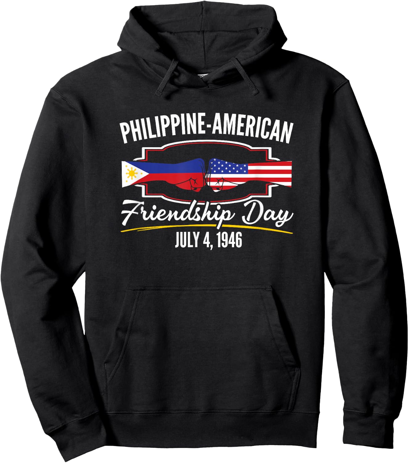 Philippine American Friendship Day Hoodie - Hoodie | Black