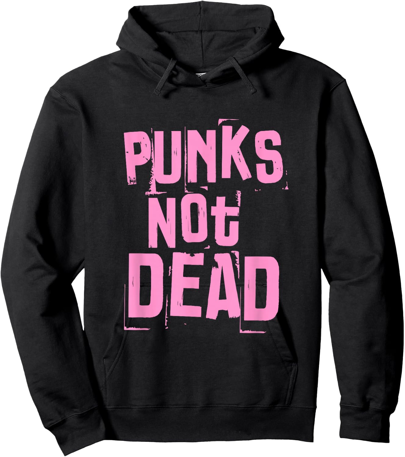 Punks Not Dead Punk Rock Fan Vintage Grunge Hoodie - Hoodie | Black