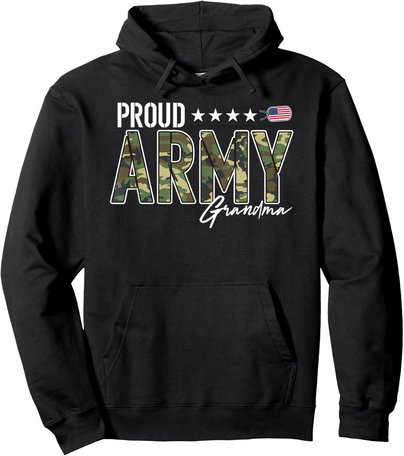 OCP Proud Army Grandma for Grandmothers of Soldiers Hoodie - Hoodie | Black