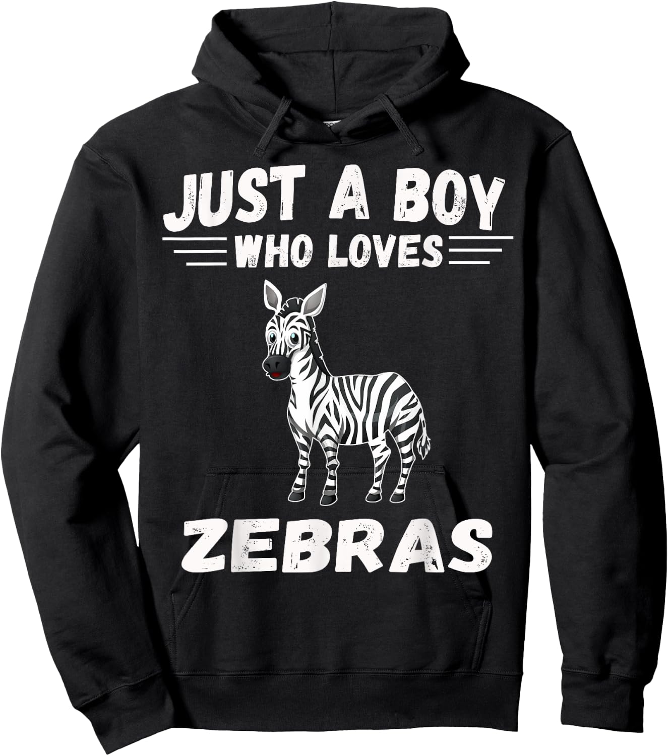 Just A Boy Who Loves Zebras shirt Gifts Zebra Lover Hoodie - Hoodie | Black