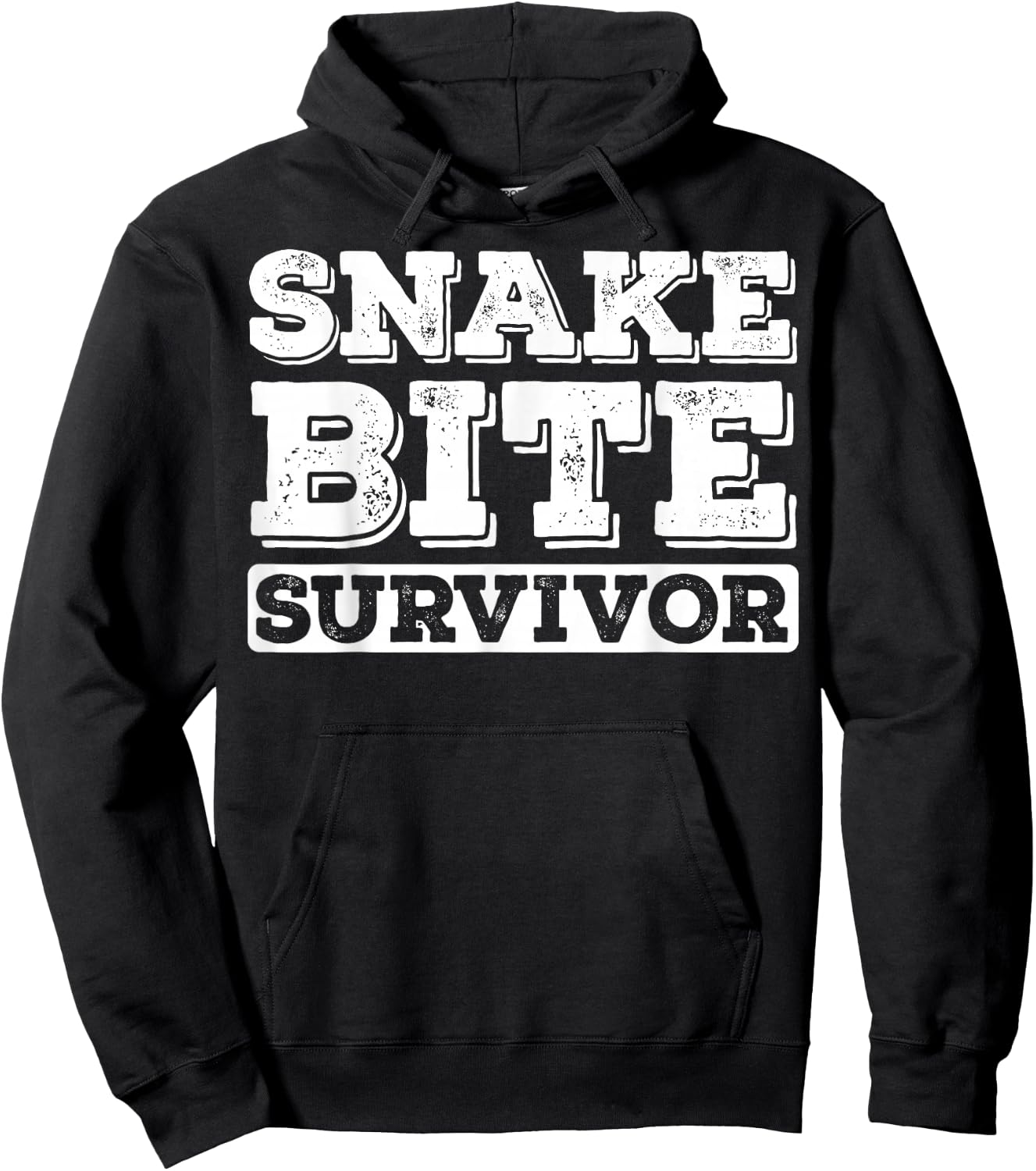 Snake Bite Survivor Venomous Cottonmouth Timber Rattlesnake Hoodie - Hoodie | Black