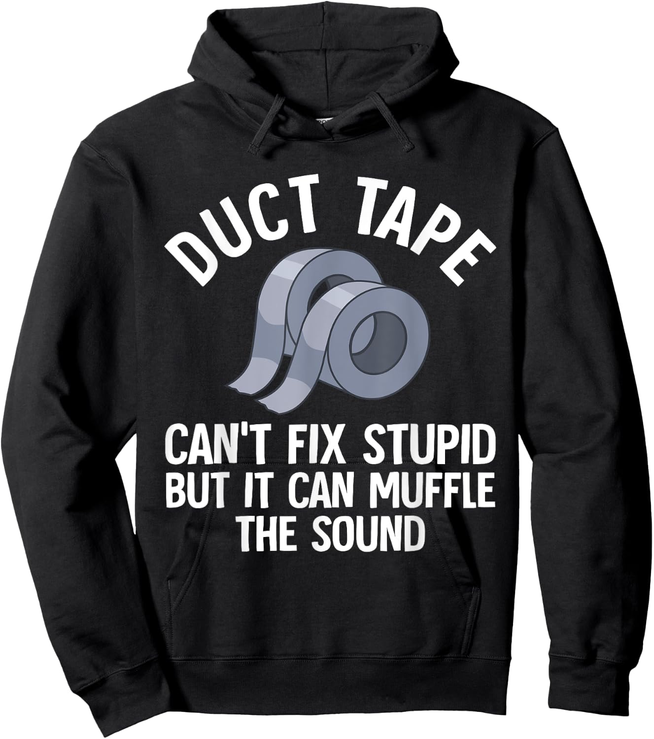 Funny Duct Tape Gift Women Duct Tape Lover Handyman Hoodie - Hoodie | Black