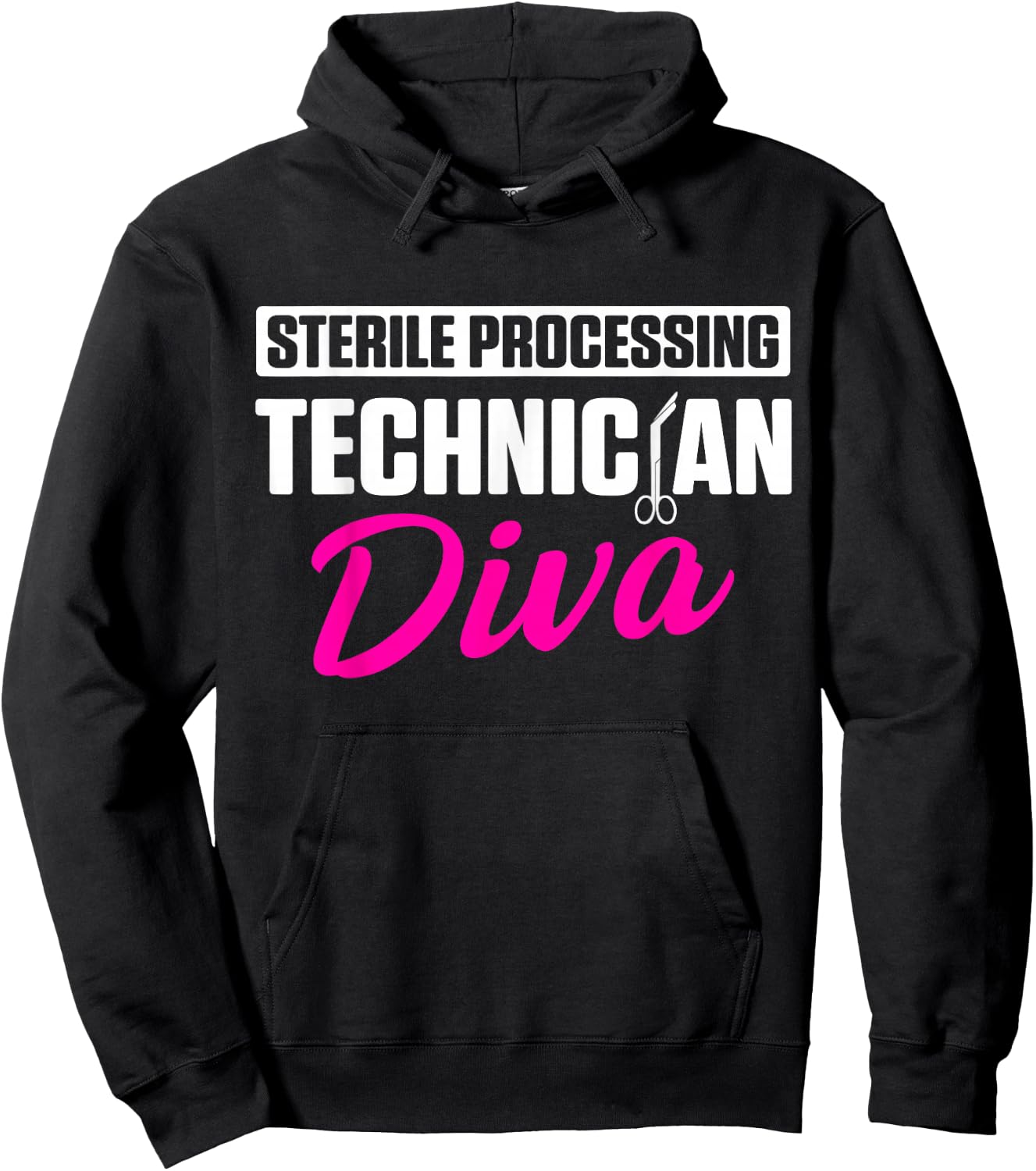 Sterile Processing Technician Diva Funny Tech Hoodie - Hoodie | Black