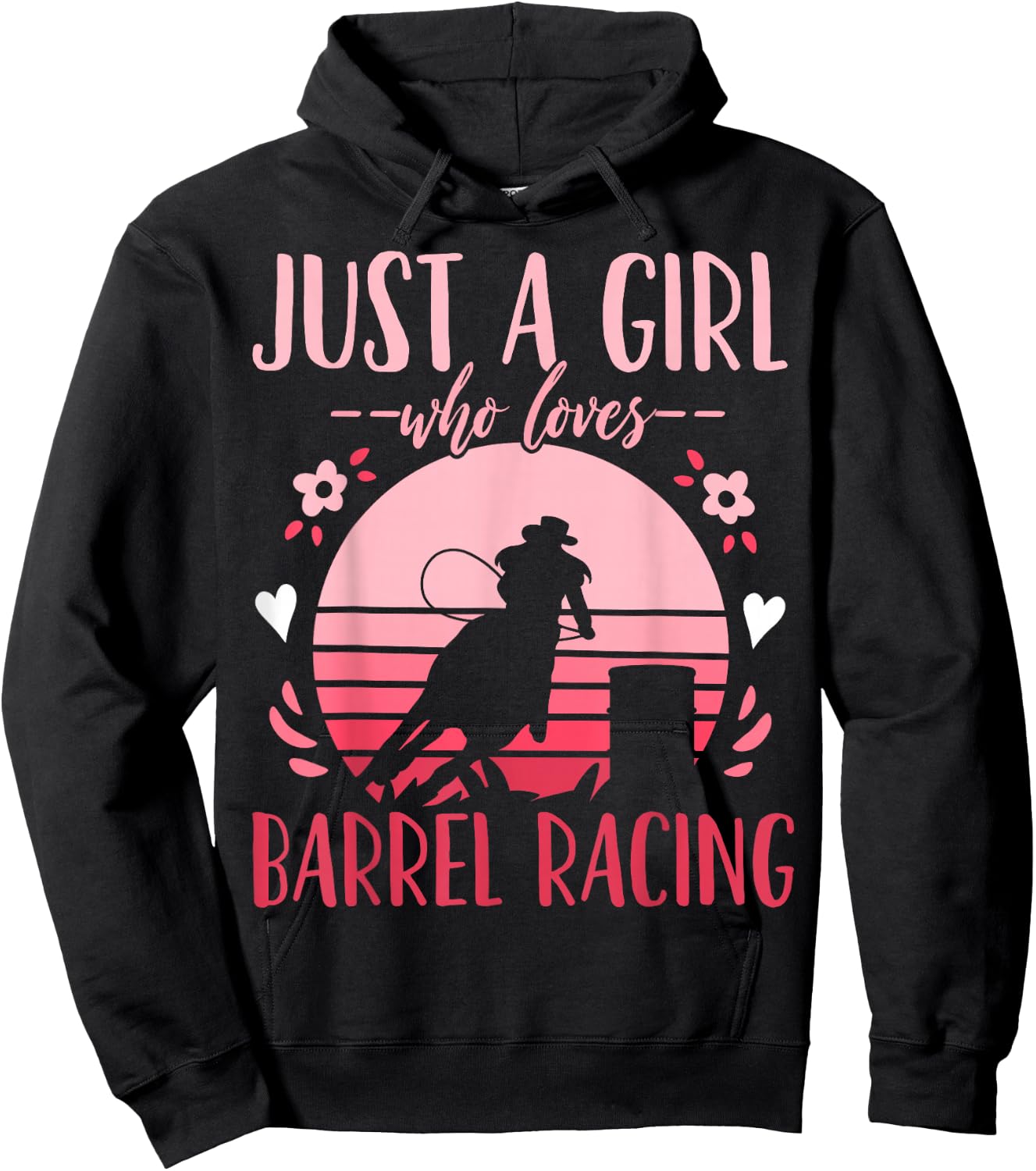 Barrel Racing Just a Girl Who Loves Barrel Racing Retro Small Hoodie - Hoodie | Black