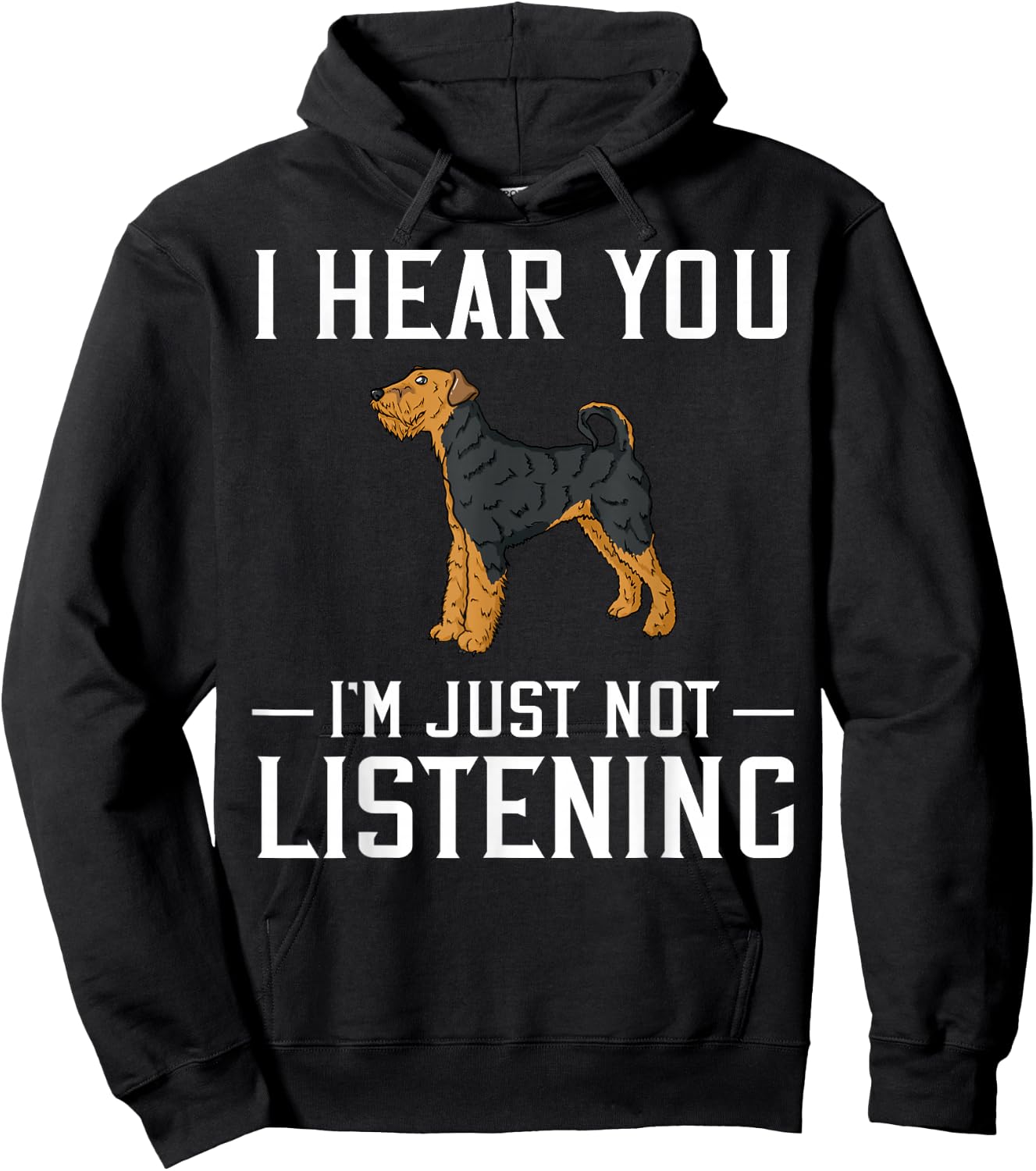 Airedale Terrier Dog Puppy Owner Lover Hoodie - Hoodie | Black