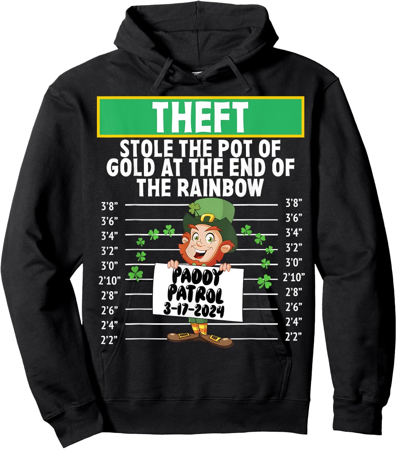 Theft stole the pot of gold at the end of the rainbow Hoodie - Hoodie | Black