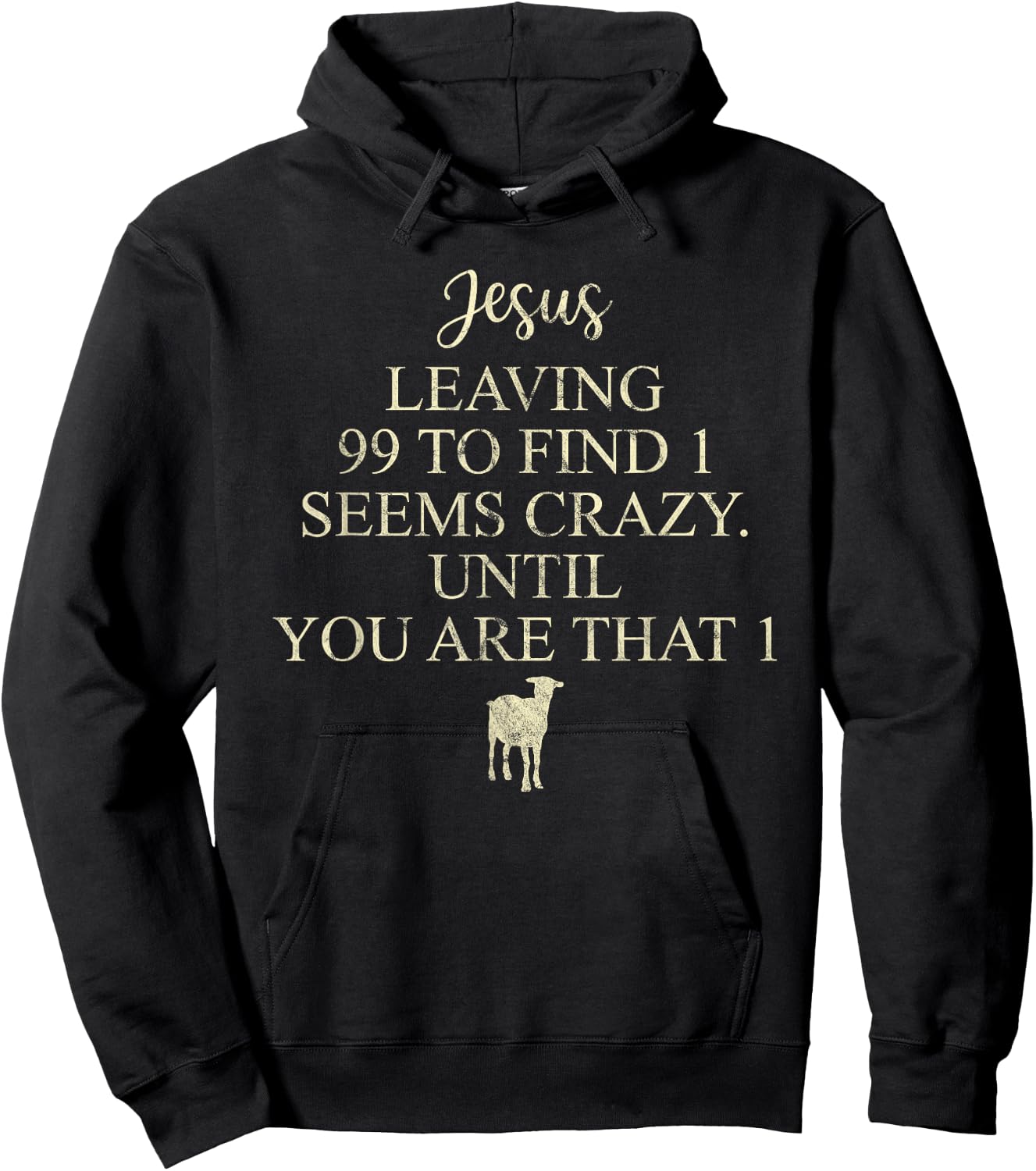 Jesus Leaving 99 To Find 1 Seems Crazy Christian Hoodie - Hoodie | Black