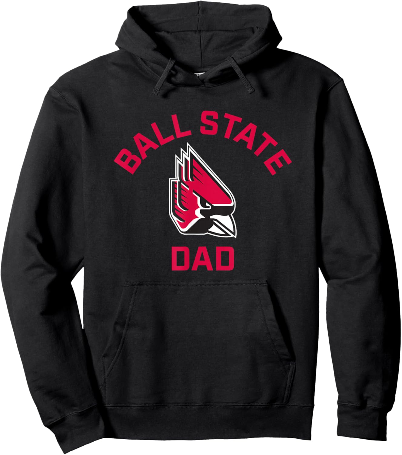 Ball State University Cardinals Arched Dad Hoodie - Hoodie | Black