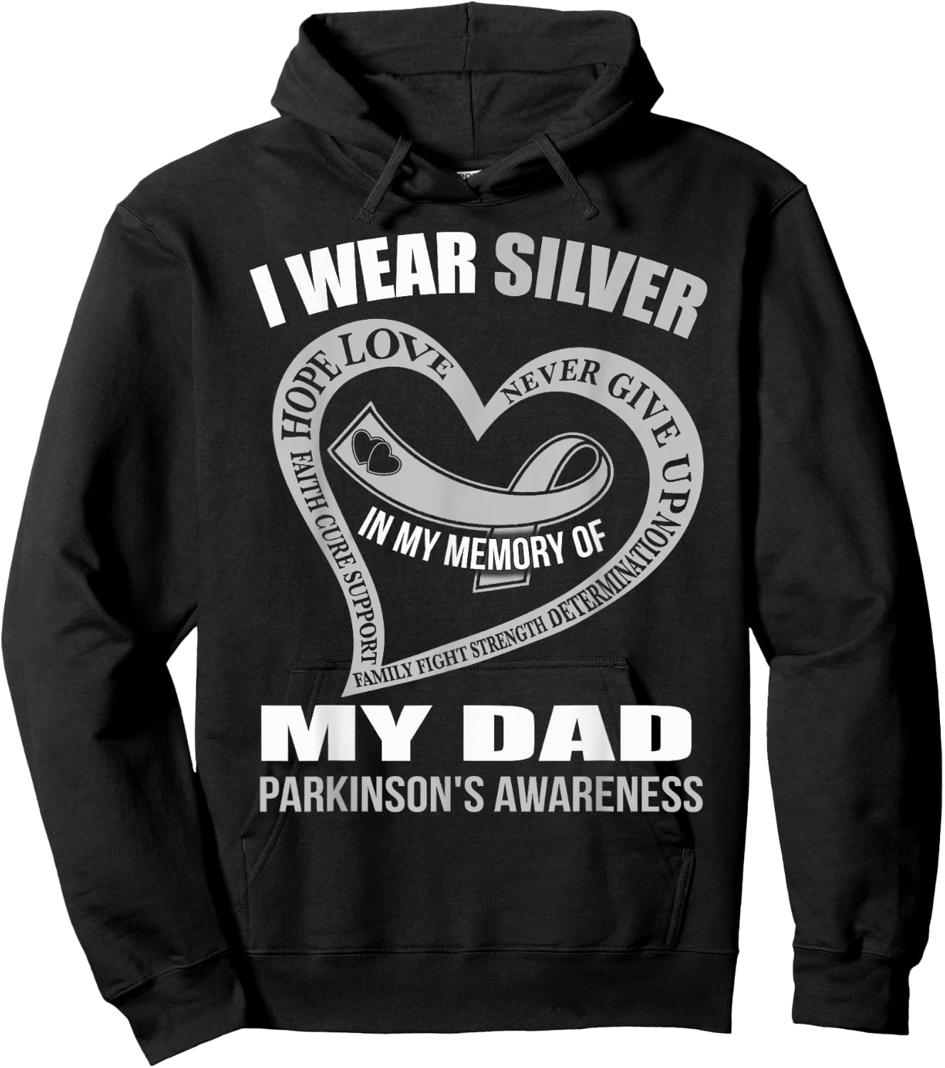 In my memory of my dad PARKINSON'S AWARENESS Hoodie - Hoodie | Black