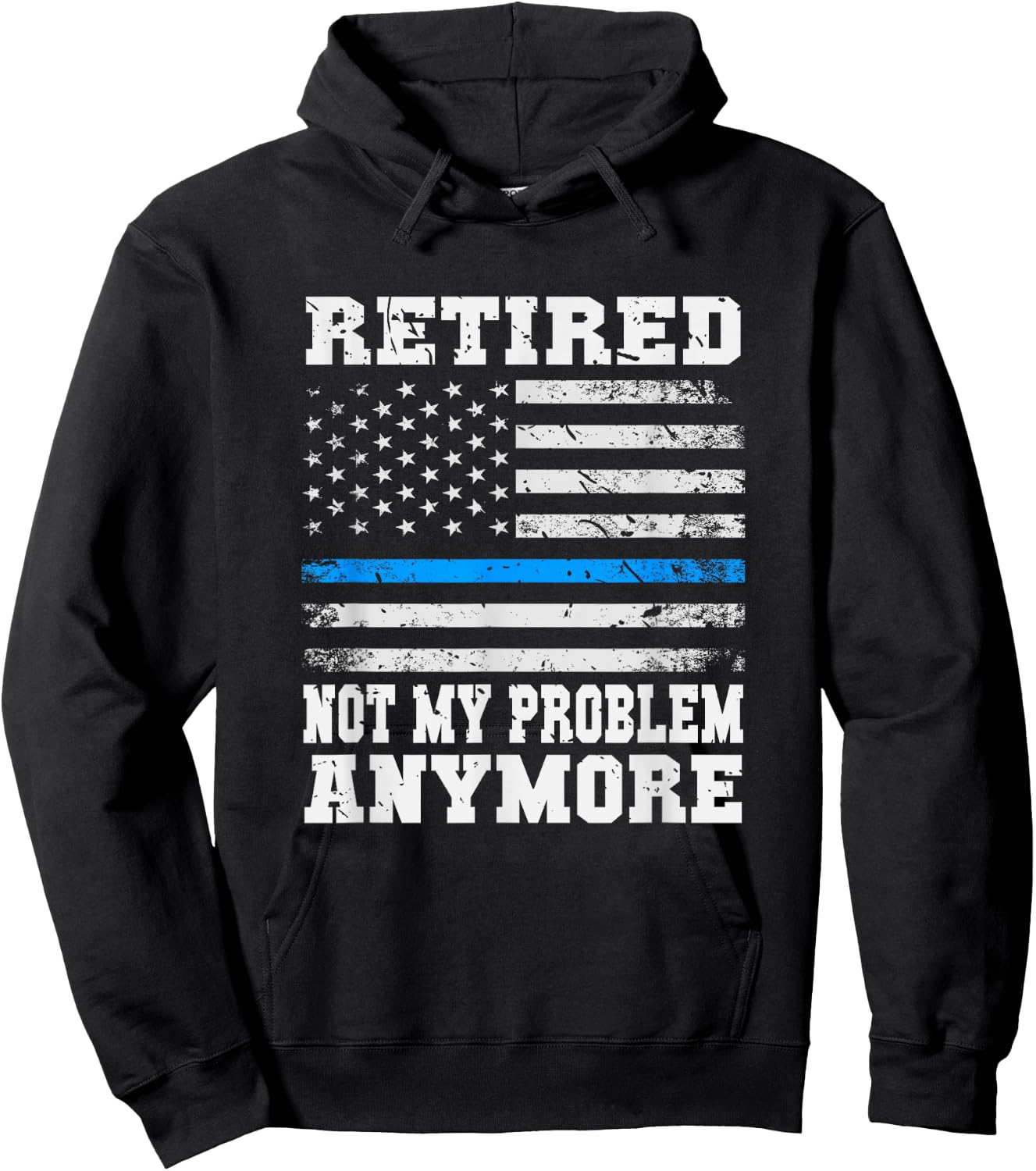 Retired Police Officer Policeman Retirement Gift USA Police Hoodie - Hoodie | Black