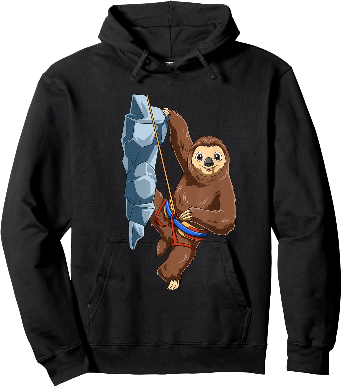 Chilled Sloth - Bouldering and Rock Climbing Gift Hoodie - Hoodie | Black