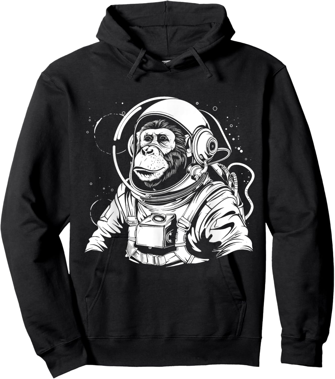 Astronaut Monkey Chimpanzee Chimp In Space Suit Funny Hoodie - Hoodie | Black