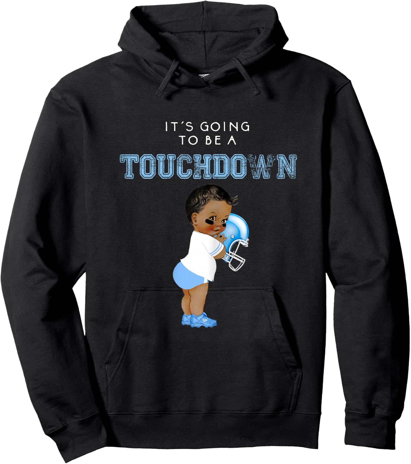 Its A Boy Gender Reveal Touchdown Tutu Baby Shower Inspired Hoodie - Hoodie | Black