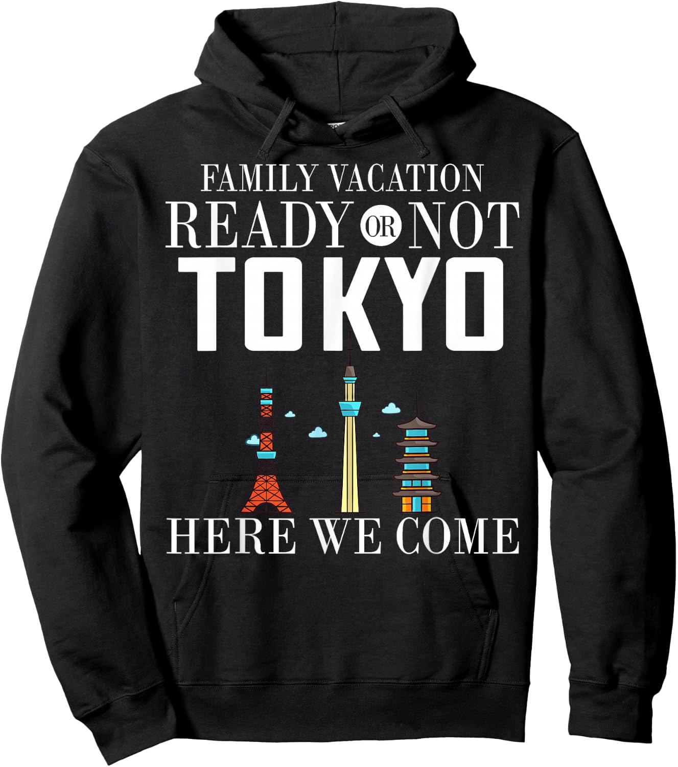 Tokyo Japan City Trip Skyline Map Travel Hoodie - Hoodie | Black