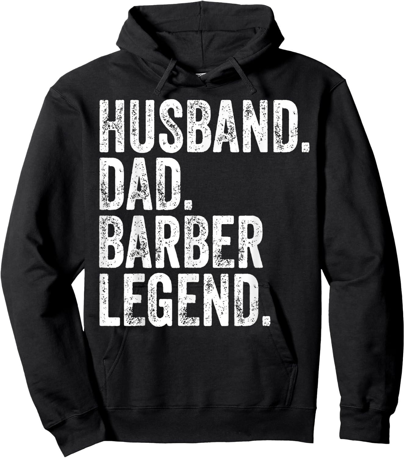 Husband Dad Barber Legend Funny Father's Day Gift Shirt Hoodie - Hoodie | Black