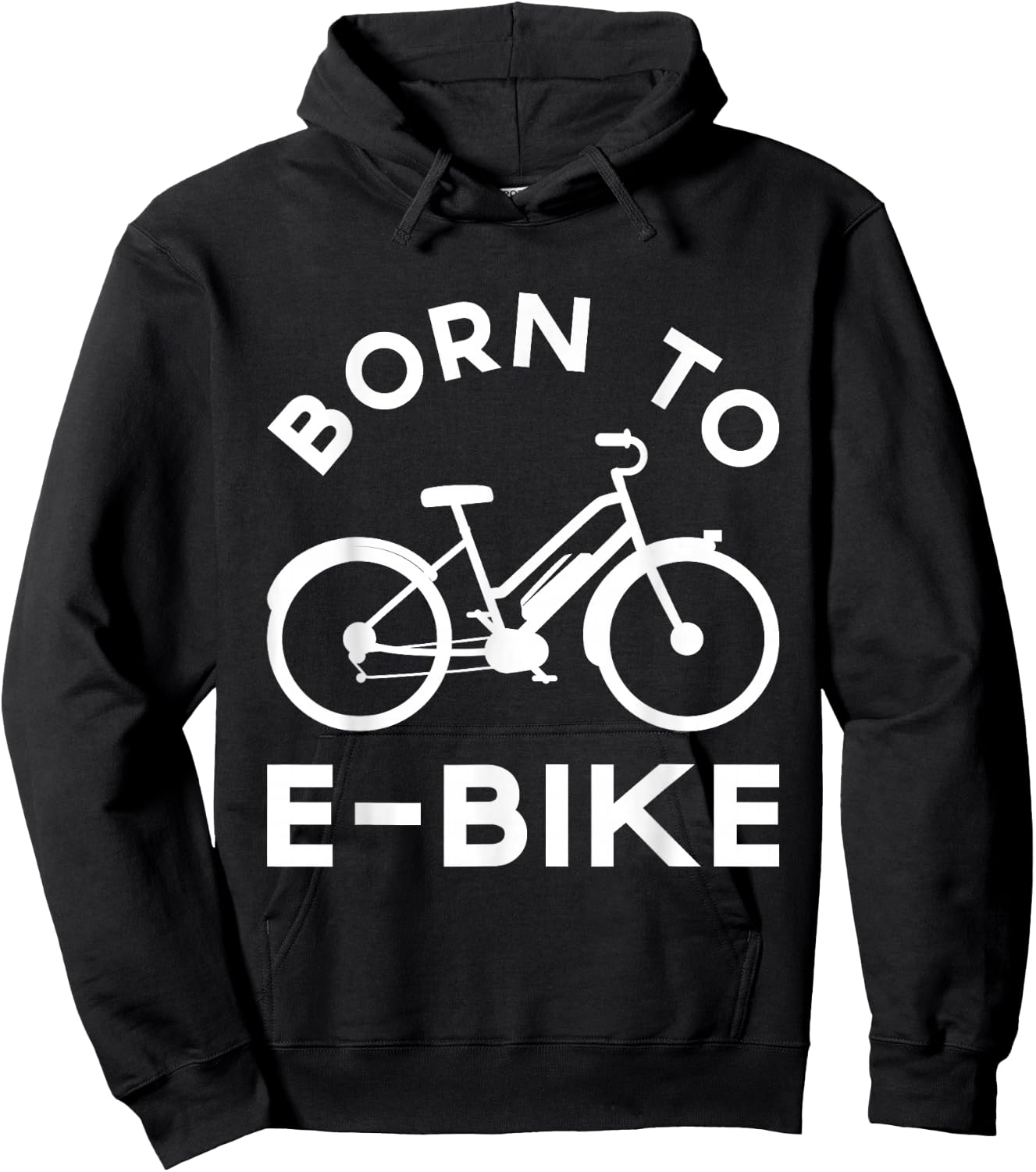 Funny Electric Bike Design Born To E-Bike Hoodie - Hoodie | Black