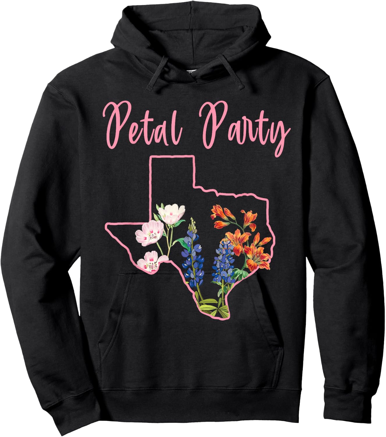 Wildflower Fields Wildflowers Bluebonnet Texas Spring Hoodie - Hoodie | Black