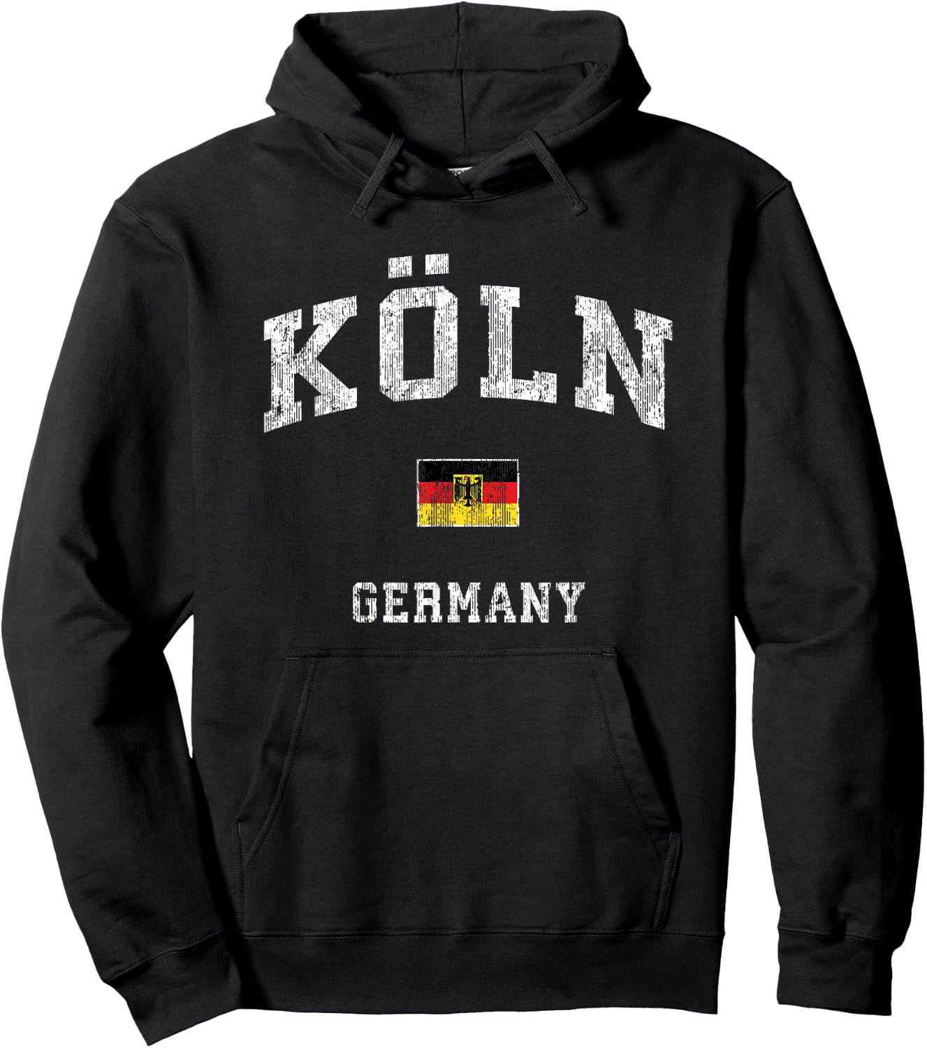 Cologne Germany Vintage Athletic Sports Design Hoodie - Hoodie | Black