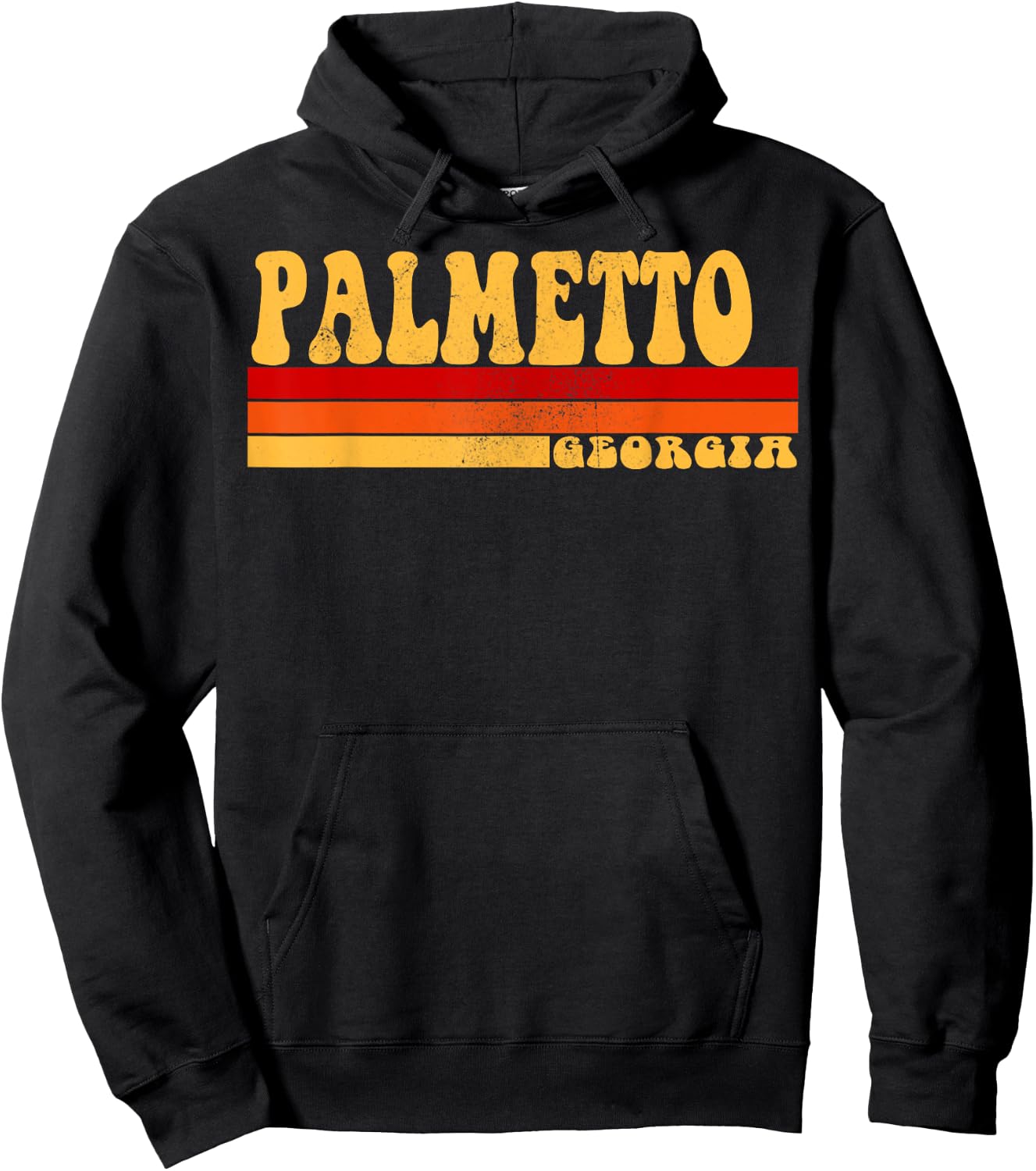 PALMETTO Georgia City Vintage Roots Retro Design 70s 80s Hoodie - Hoodie | Black