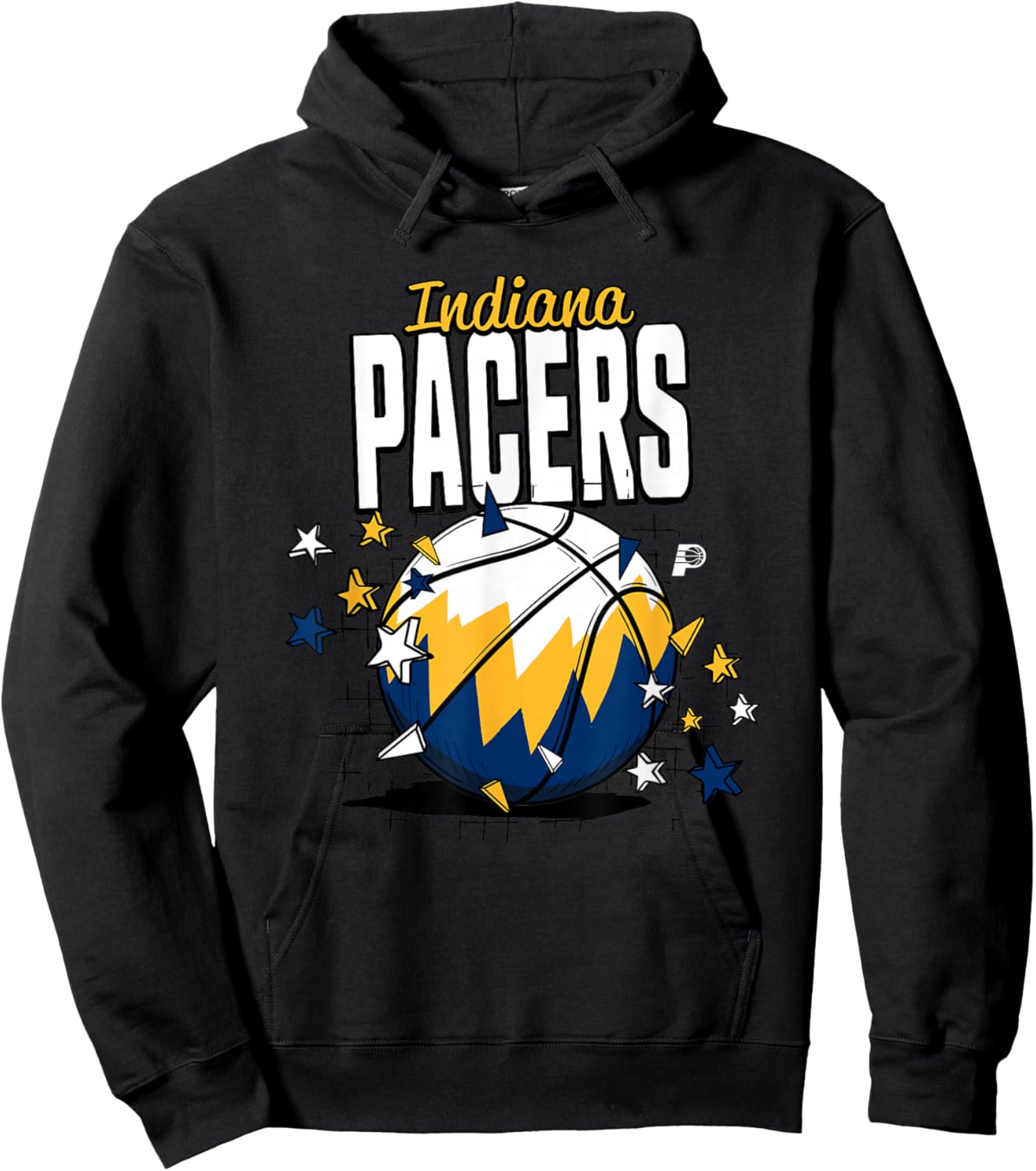 NBA Indiana Pacers Basketball Doodle Stars Hoodie - Hoodie | Black