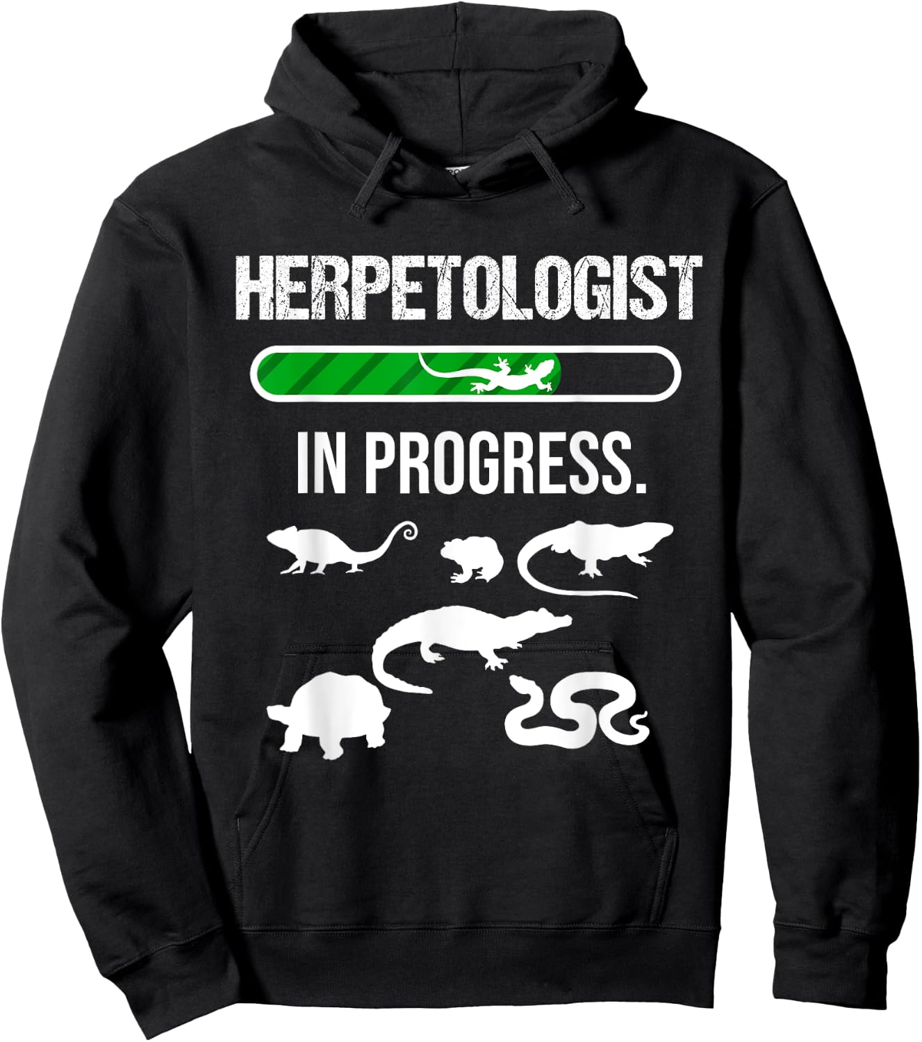 Cool Herpetologist In Progress | Funny Herpetology Kids Gift Hoodie - Hoodie | Black