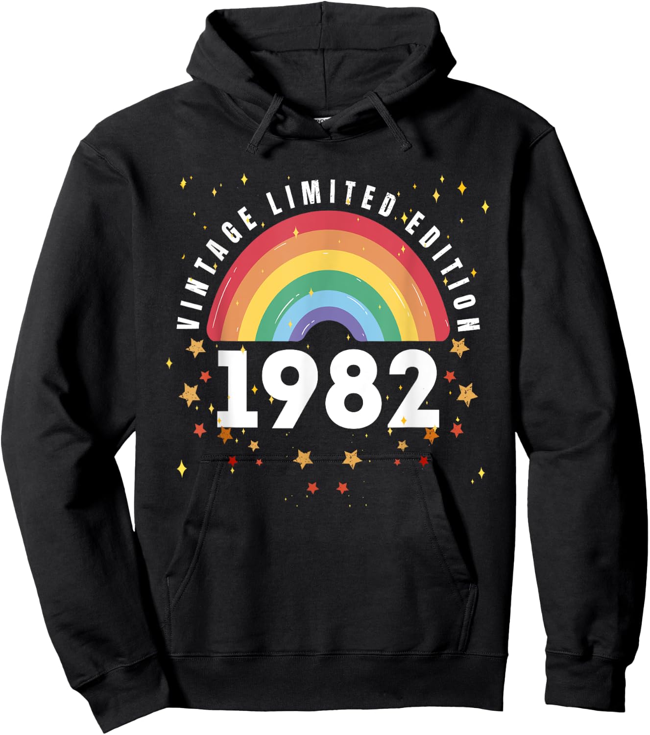 Funny Vintage 1982 Limited Edition Rainbow 41st Birthday Hoodie - Hoodie | Black