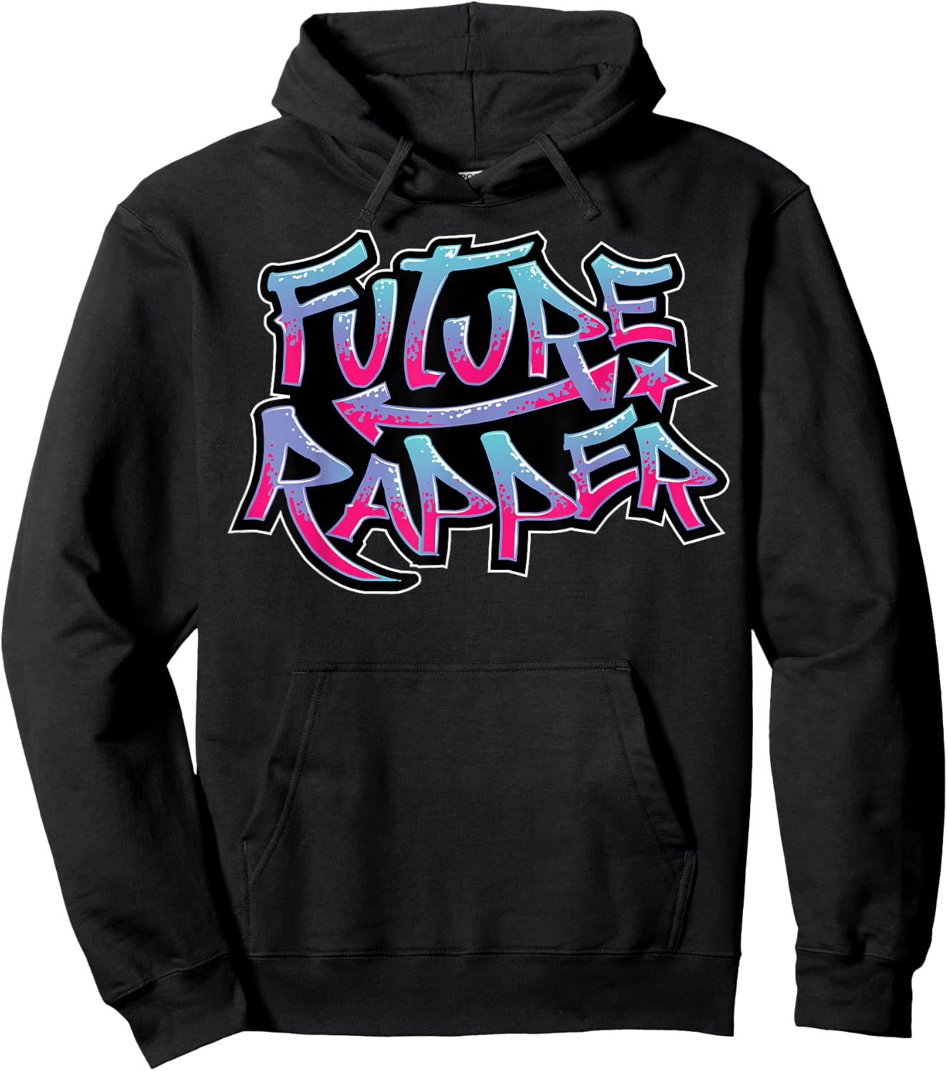 Cool Future Rapper Gift Rap Lover Artist Kids Graduation Hoodie - Hoodie | Black