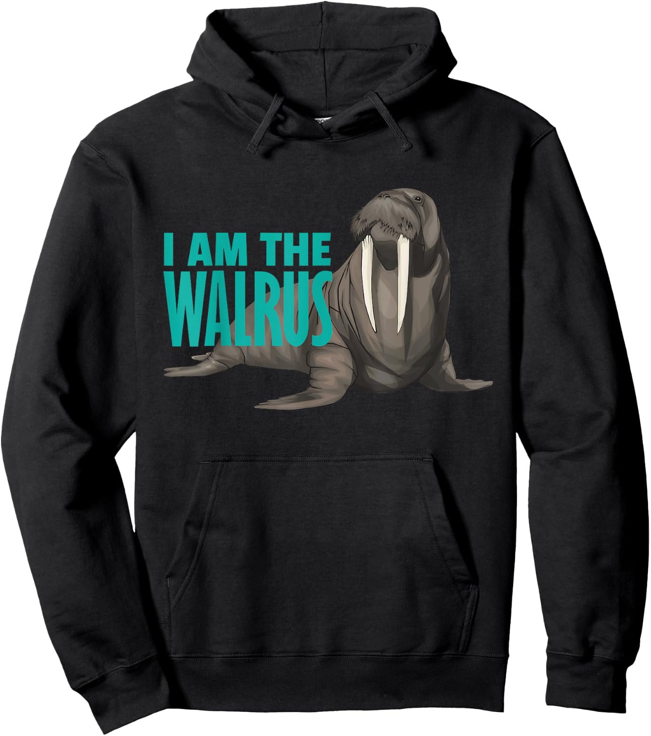 Funny I'm The Walrus Long Fangs Chubby Sea Walrus Hoodie - Hoodie | Black