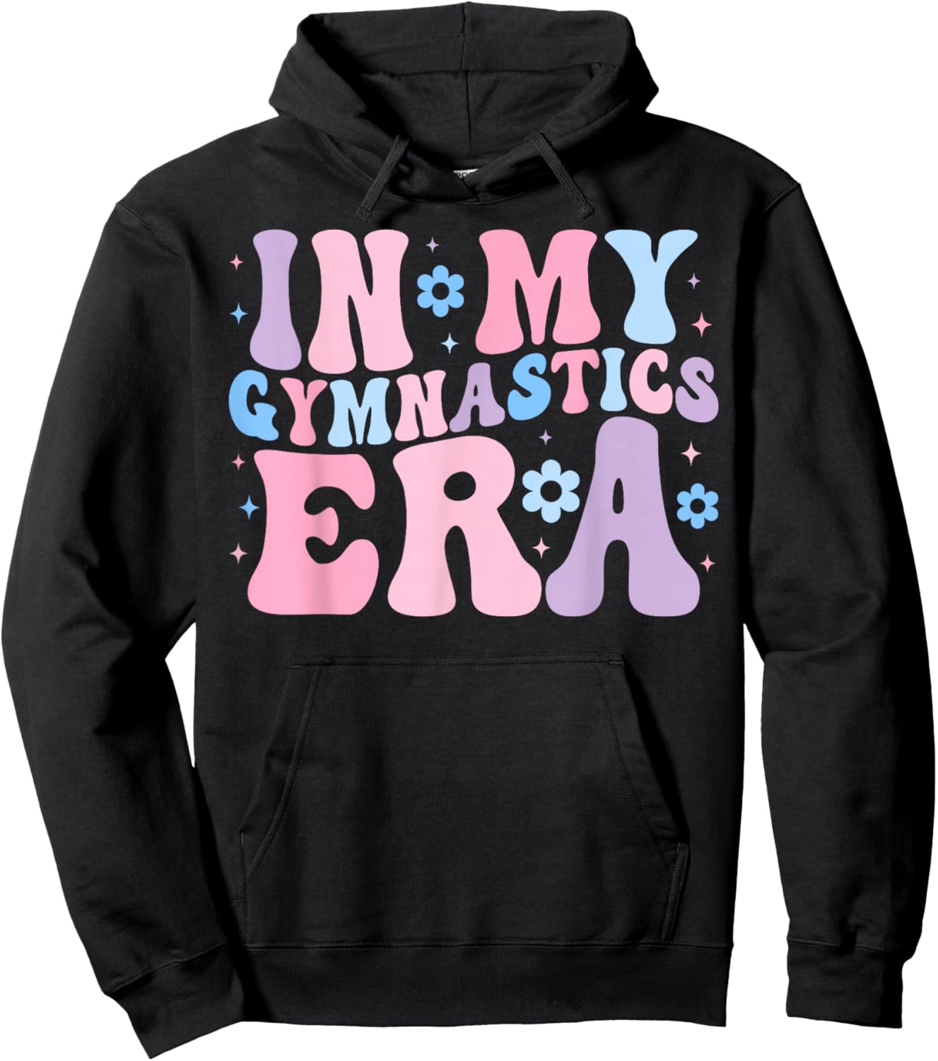 In My Gymnastics Era Gymnast Gymnastic Women Girls Groovy Hoodie - Hoodie | Black