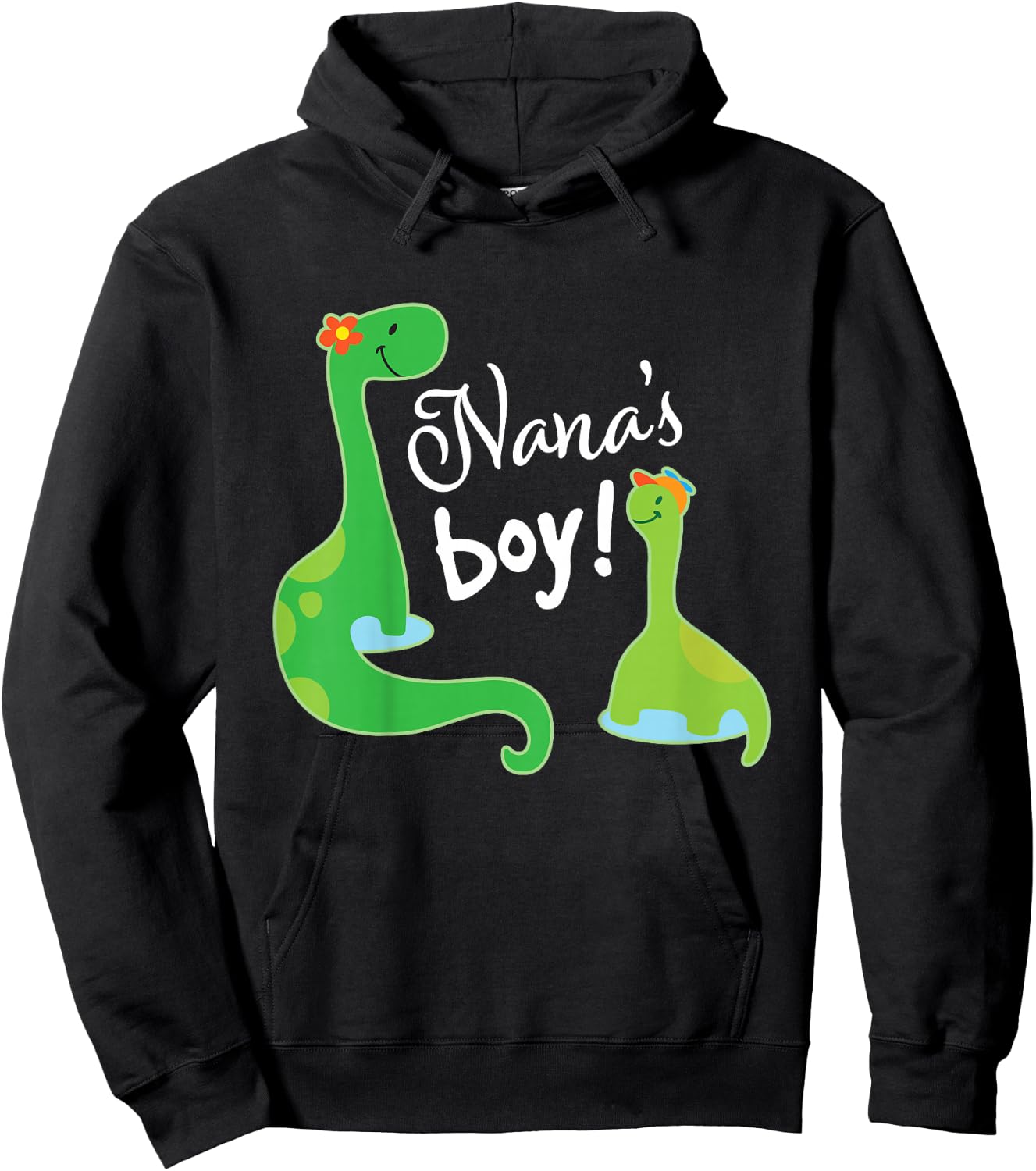 Nanas Boy Grandson Dinosaur Hoodie - Hoodie | Black