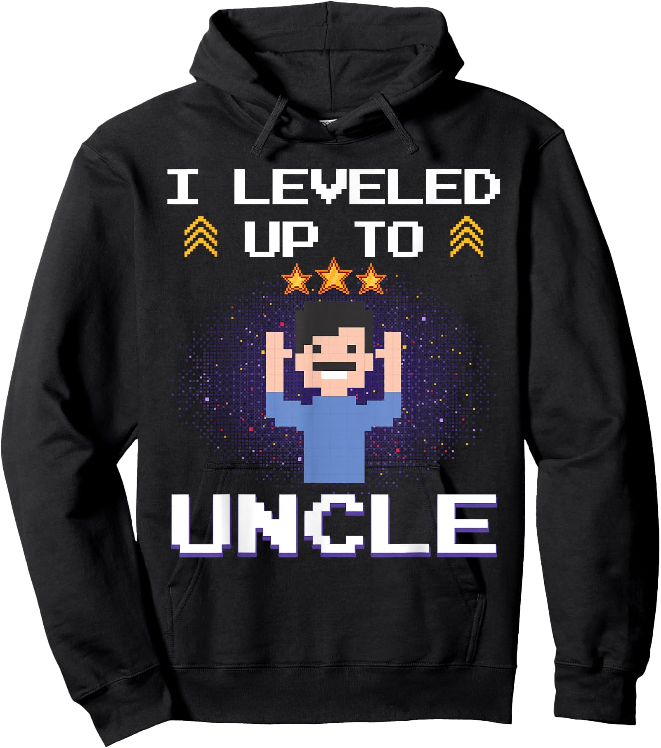 Best Uncle Gift Awesome Uncle Accessories & Stuff Uncle Design Dad First Time Promoted To Uncle Gamer Hoodie - Hoodie | Black
