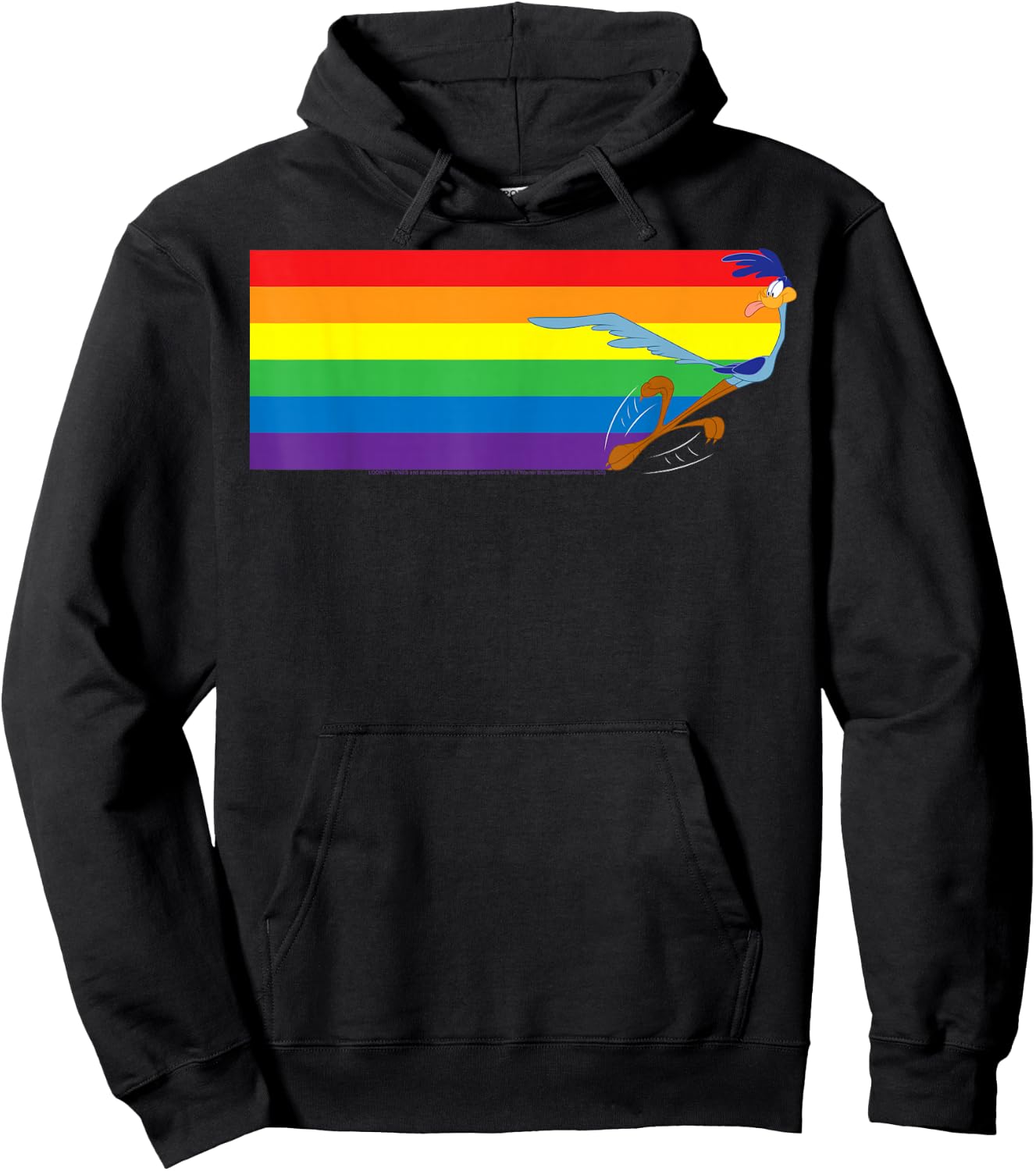 Looney Tunes Pride Road Runner Rainbow Hoodie - Hoodie | Black