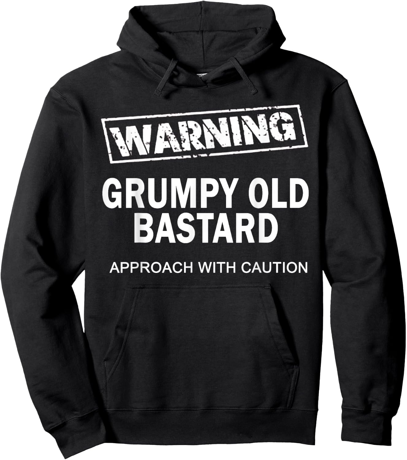 Warning Grumpy Old Bastard Hoodie - Hoodie | Black