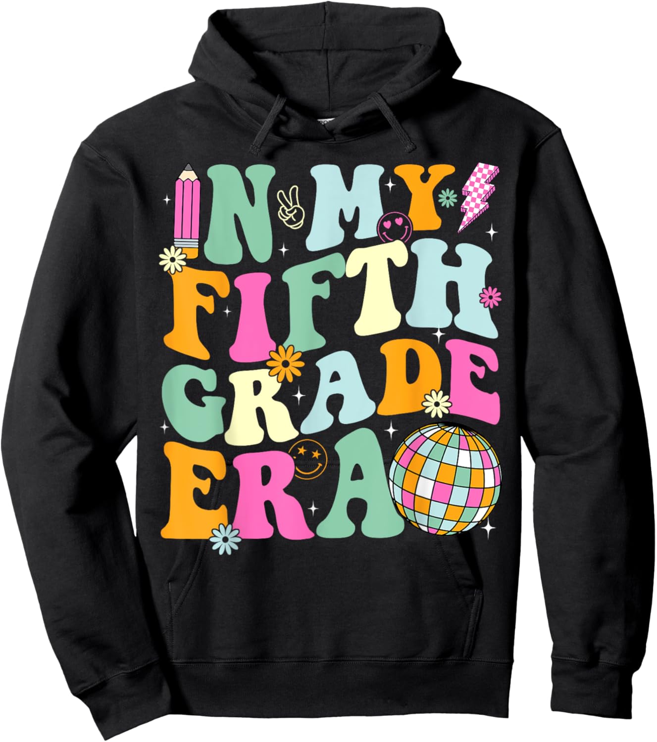 In My Fifth Grade Era Back To School 5th Grade Teacher Hoodie - Hoodie | Black