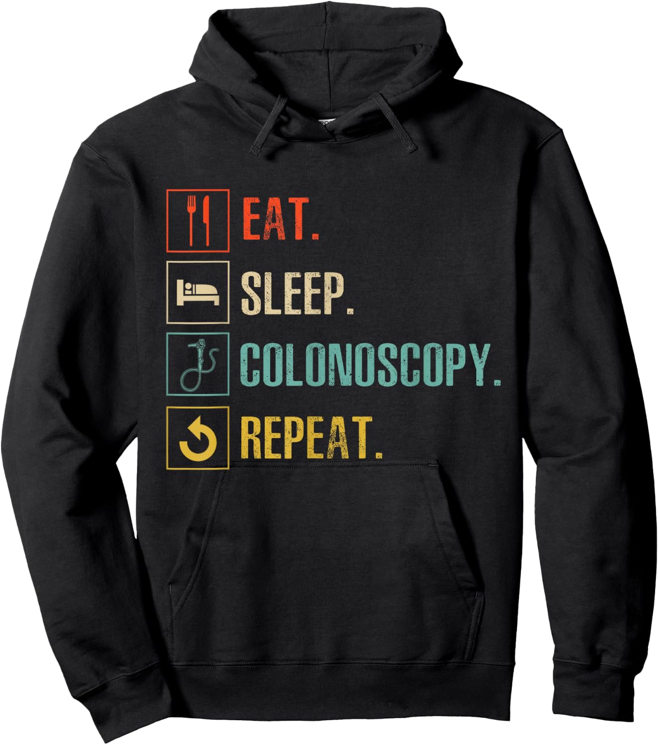 Gastroenterology Nurse Eat Sleep Colonoscopy Hoodie - Hoodie | Black