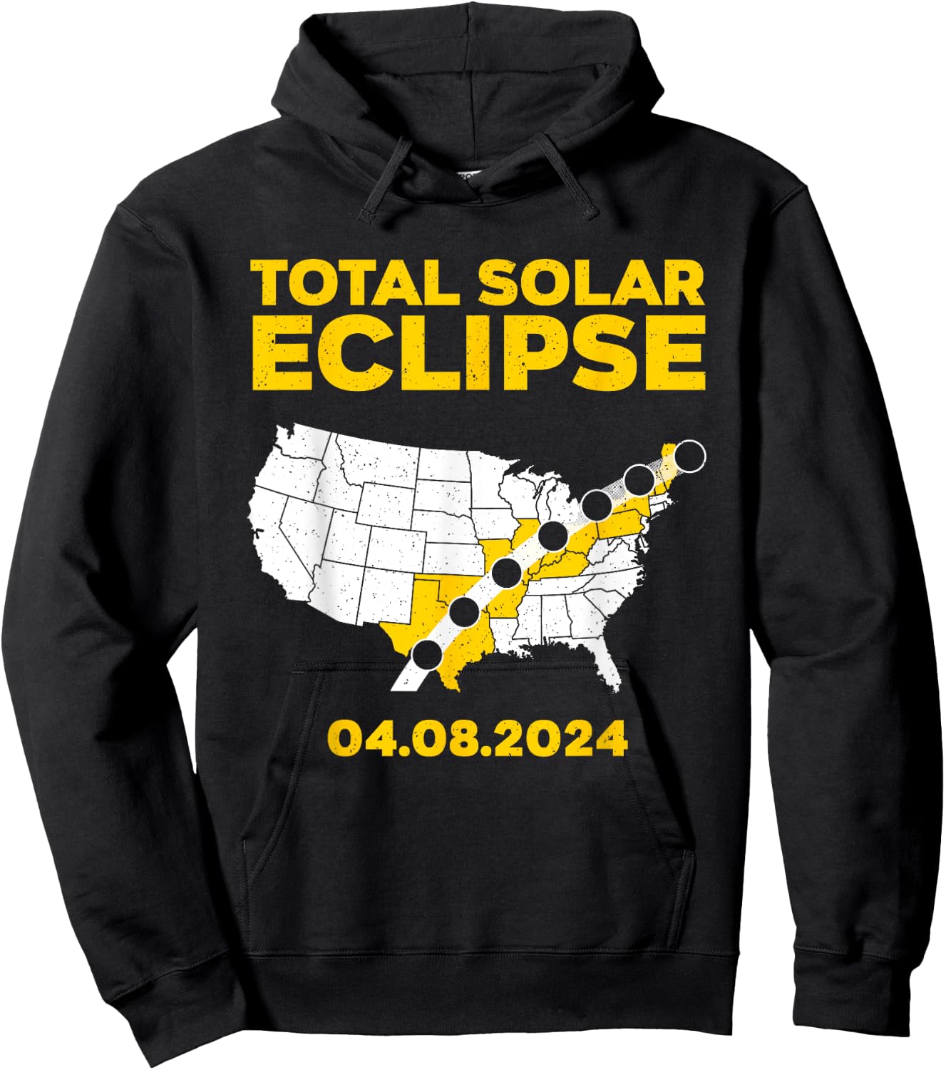 Solar Eclipse 2024 Design Women 2024 Solar Eclipse Hoodie - Hoodie | Black