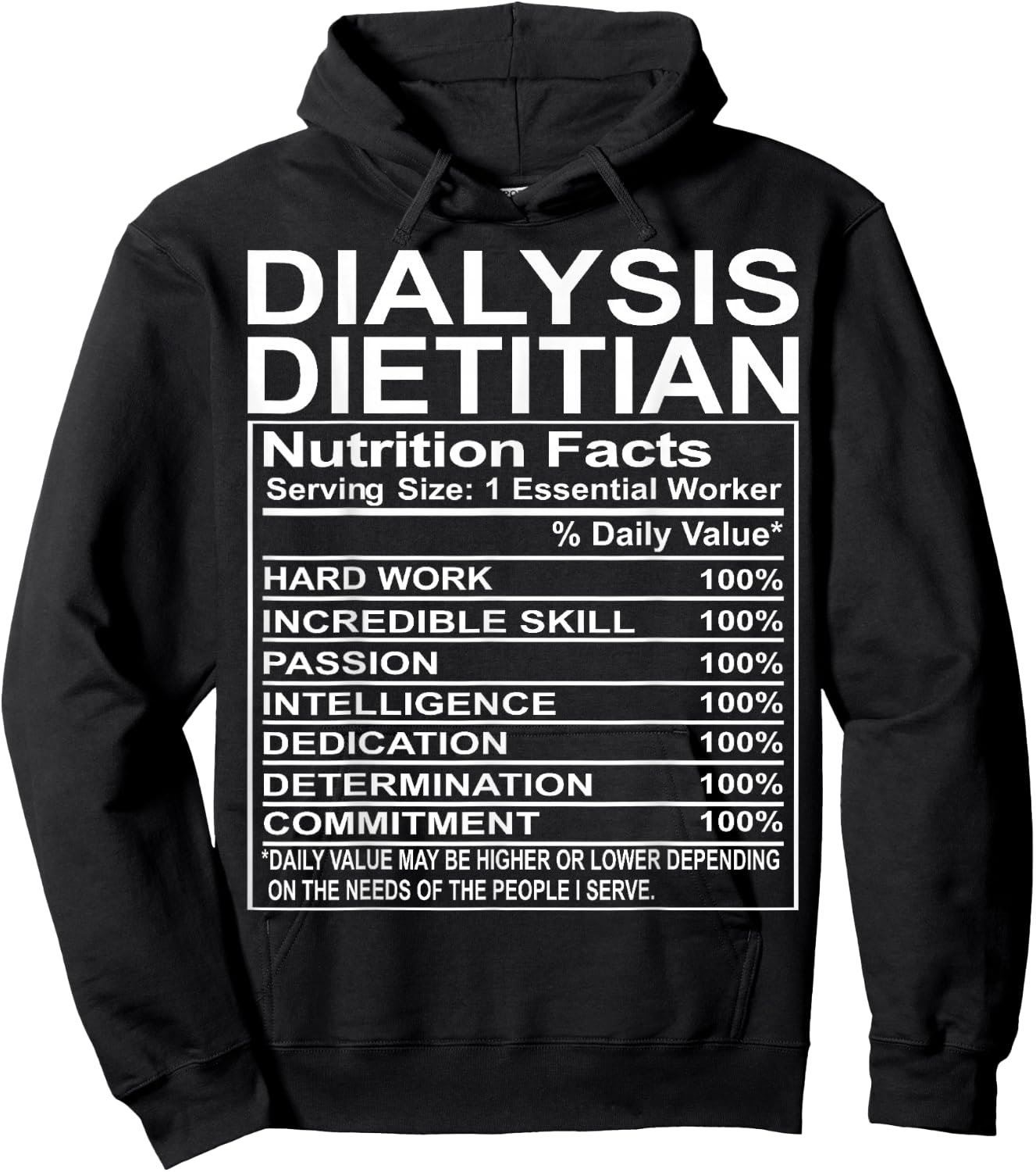 Super Cute Monograms, Initials and Letter Gifts Dialysis Dietitian Appreciation Funny Dietetics Hoodie - Hoodie | Black