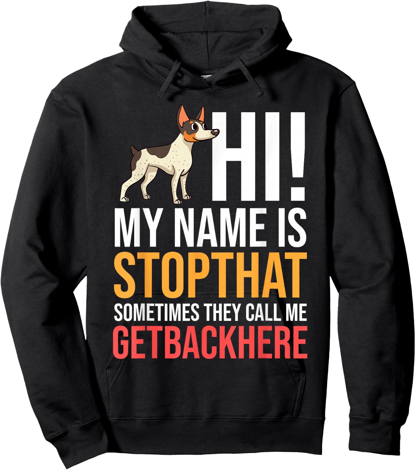 Rat Terrier Dog Puppies Owner Lover Hoodie - Hoodie | Black