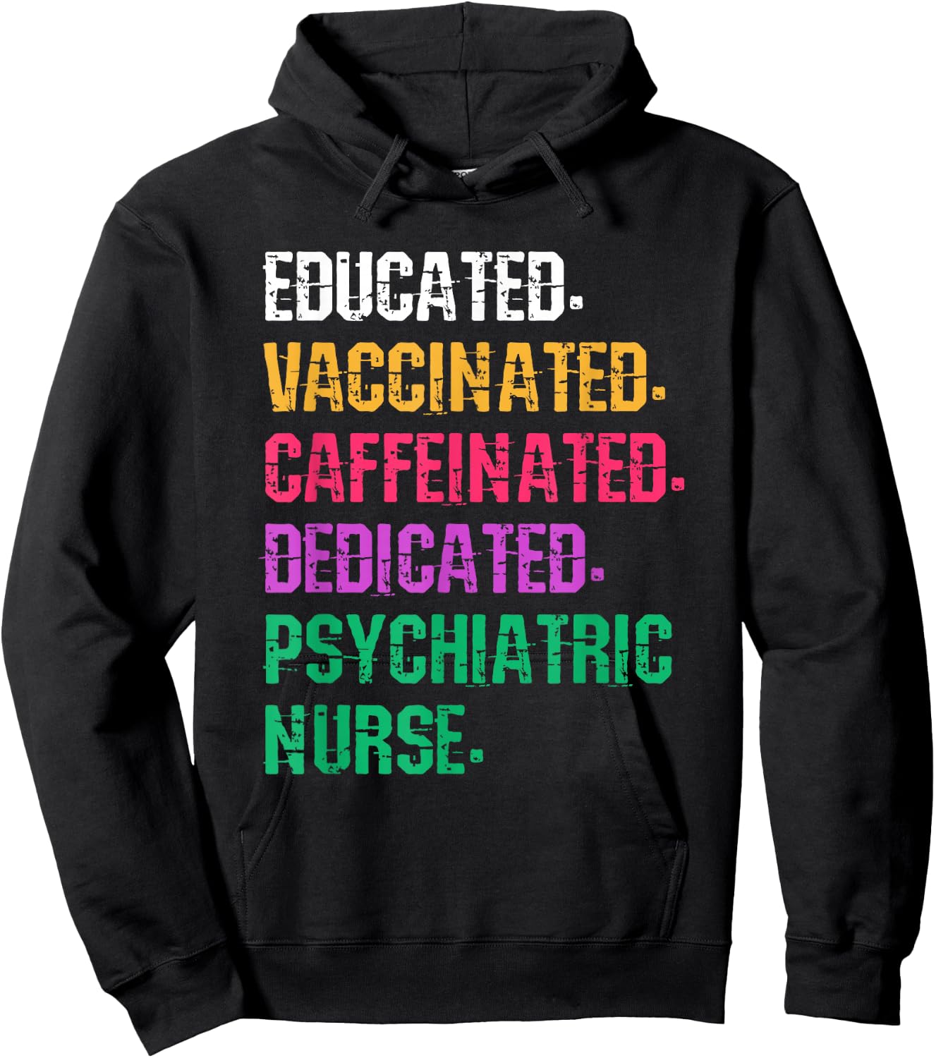 Retro Psych Nurse Psychiatric Nursing Mental Health Nurses Hoodie - Hoodie | Black