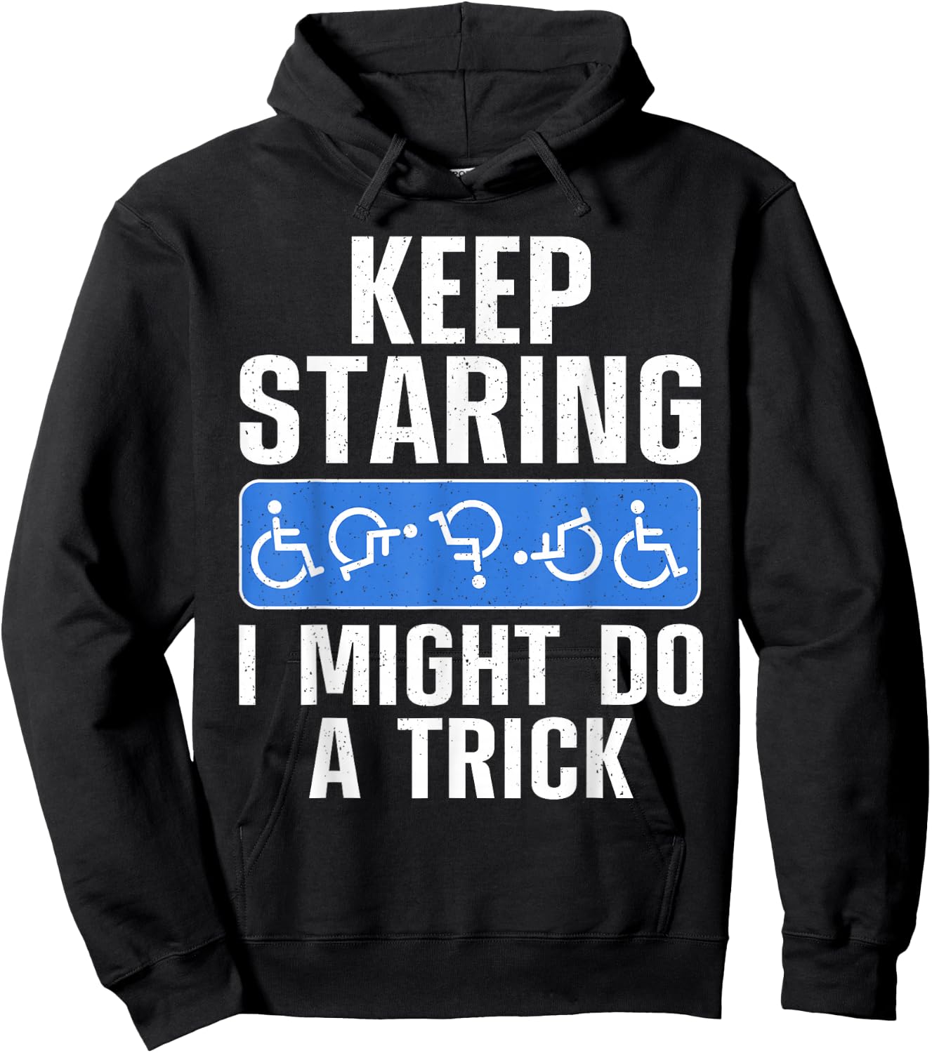 Cool Wheelchair Bound Art Women Cripple Handicapped Hoodie - Hoodie | Black