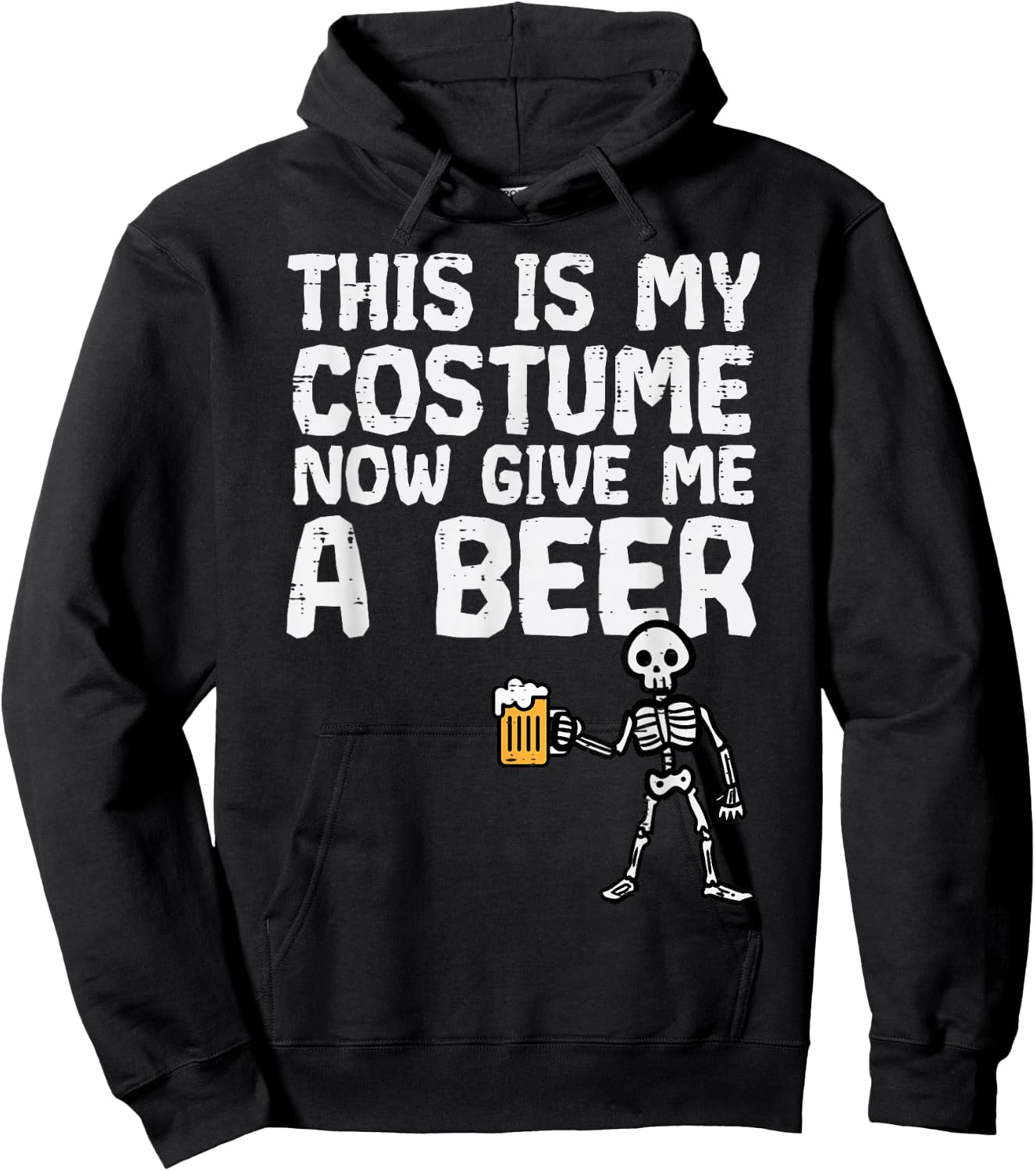 Halloween This Is My Costume Give Me Funny Skeleton Dad Men Hoodie - Hoodie | Black