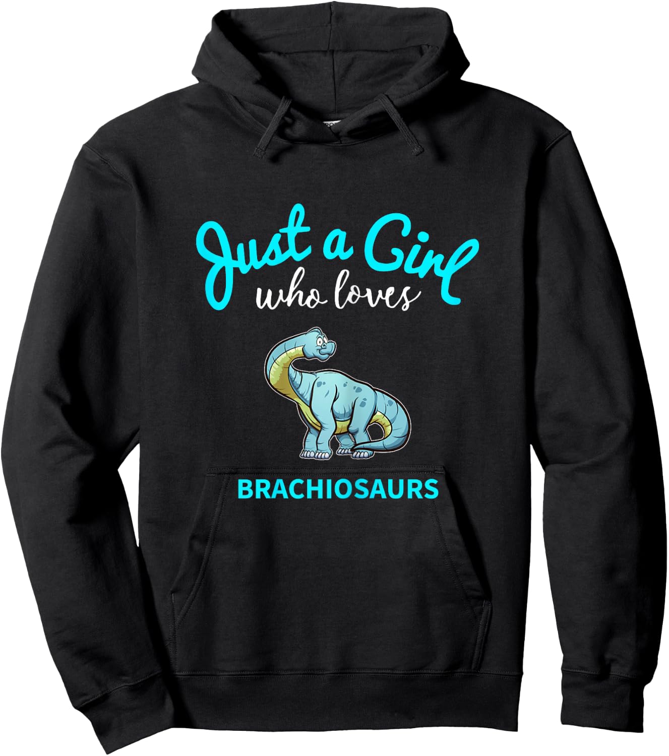 Brachiosaurus Shirt for Girls | Kids Brachiosaurus Hoodie - Hoodie | Black
